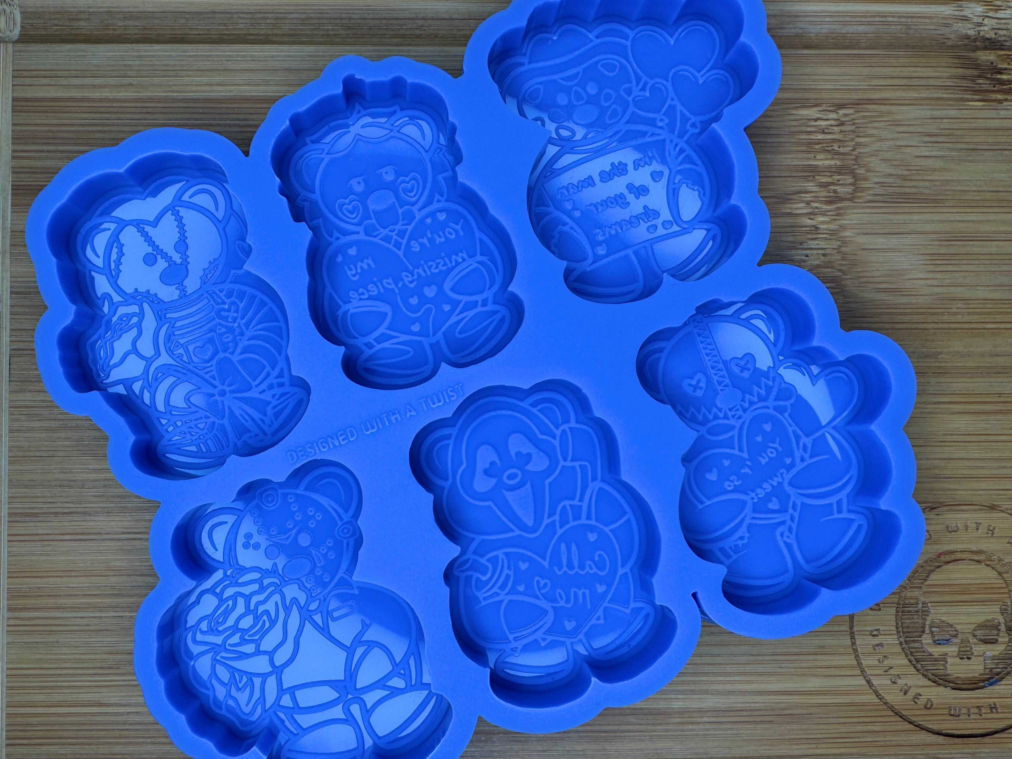 Valentines Killer Teddies Wax Melt Silicone Mold