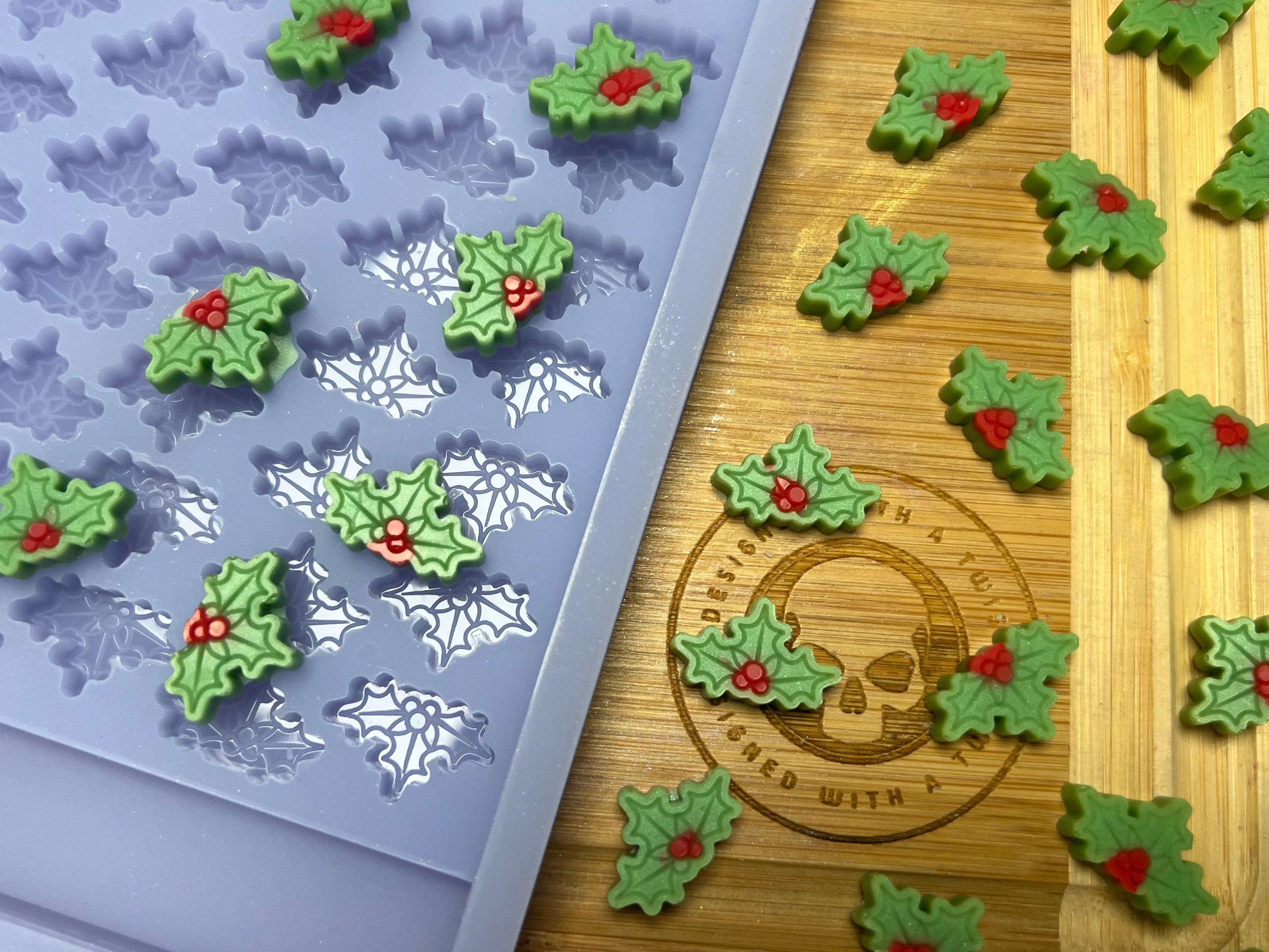 Holly Scrape n Scoop Wax Tray Silicone Mold - Designed with a Twist - Top quality silicone molds made in the UK.