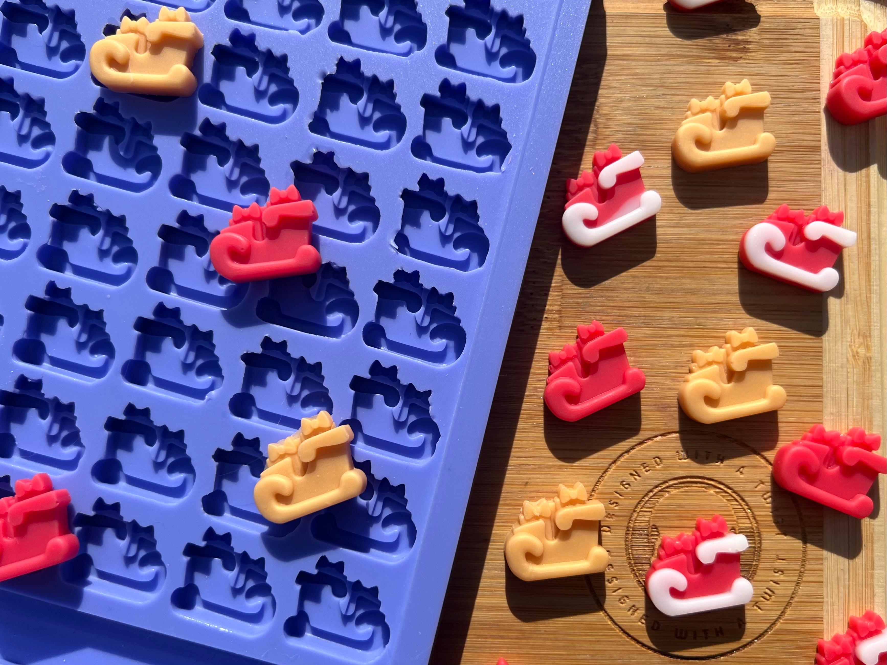 Santa Sleigh Scrape n Scoop Silicone Mold - Designed with a Twist - Top quality silicone molds made in the UK.