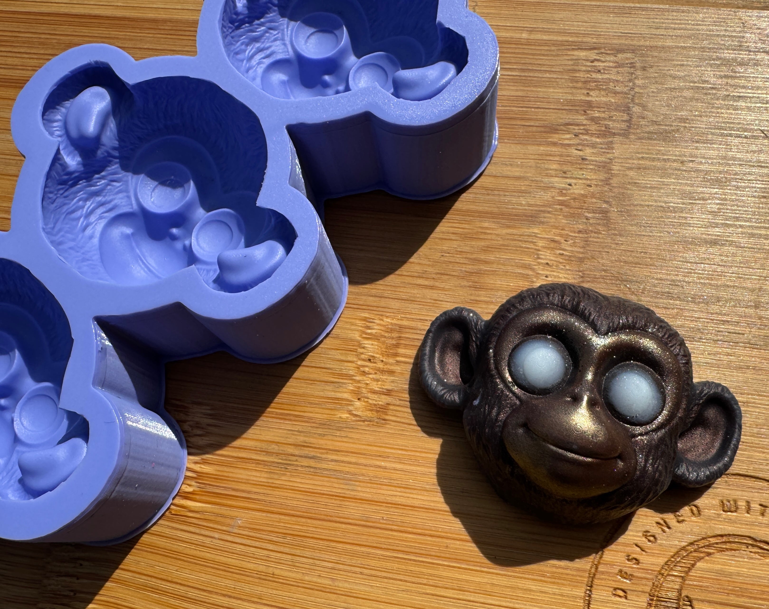 3D Monkey Silicone Mold Trio