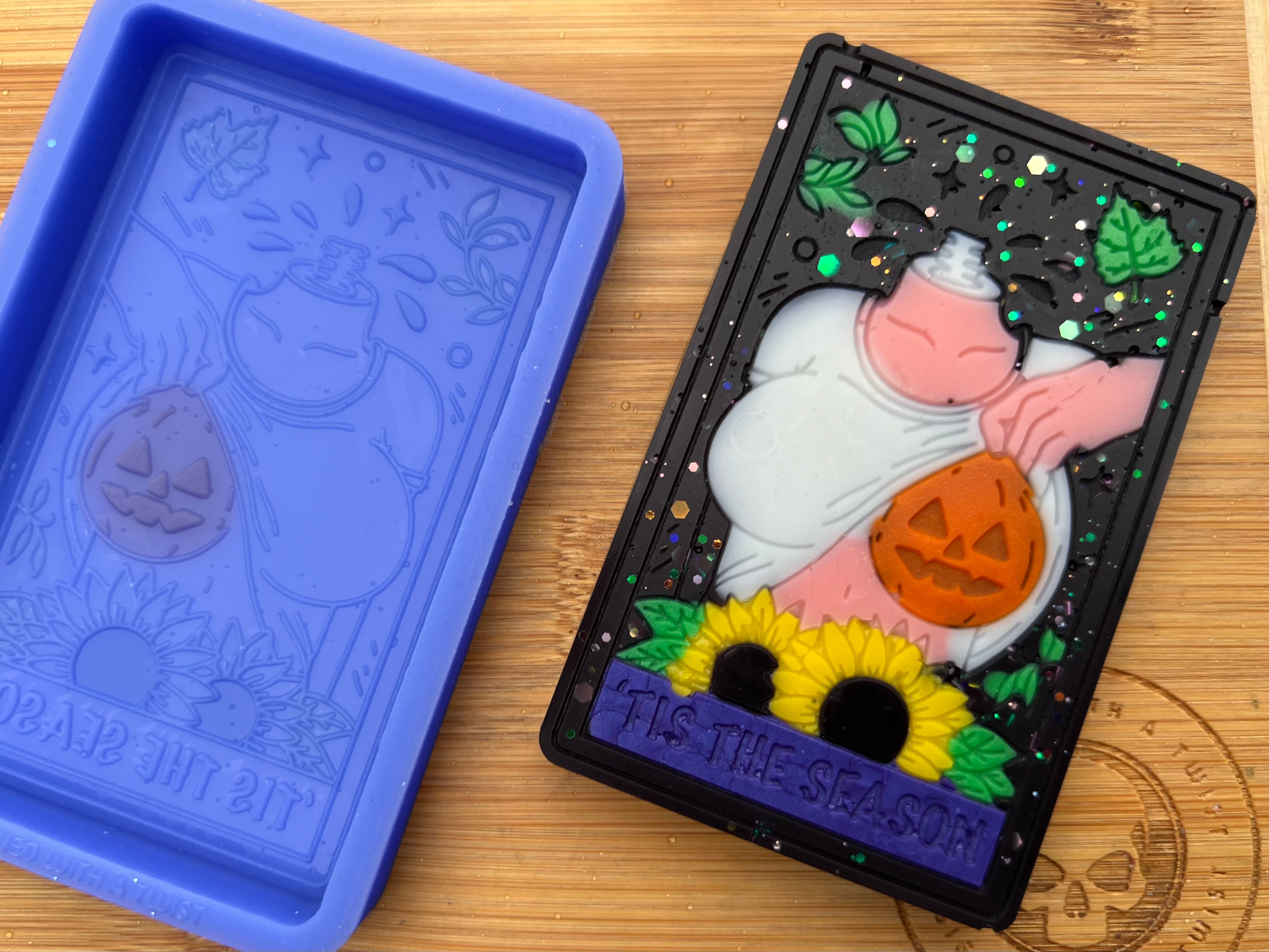 Tis The Season Halloween Tarot Cards Silicone Mold