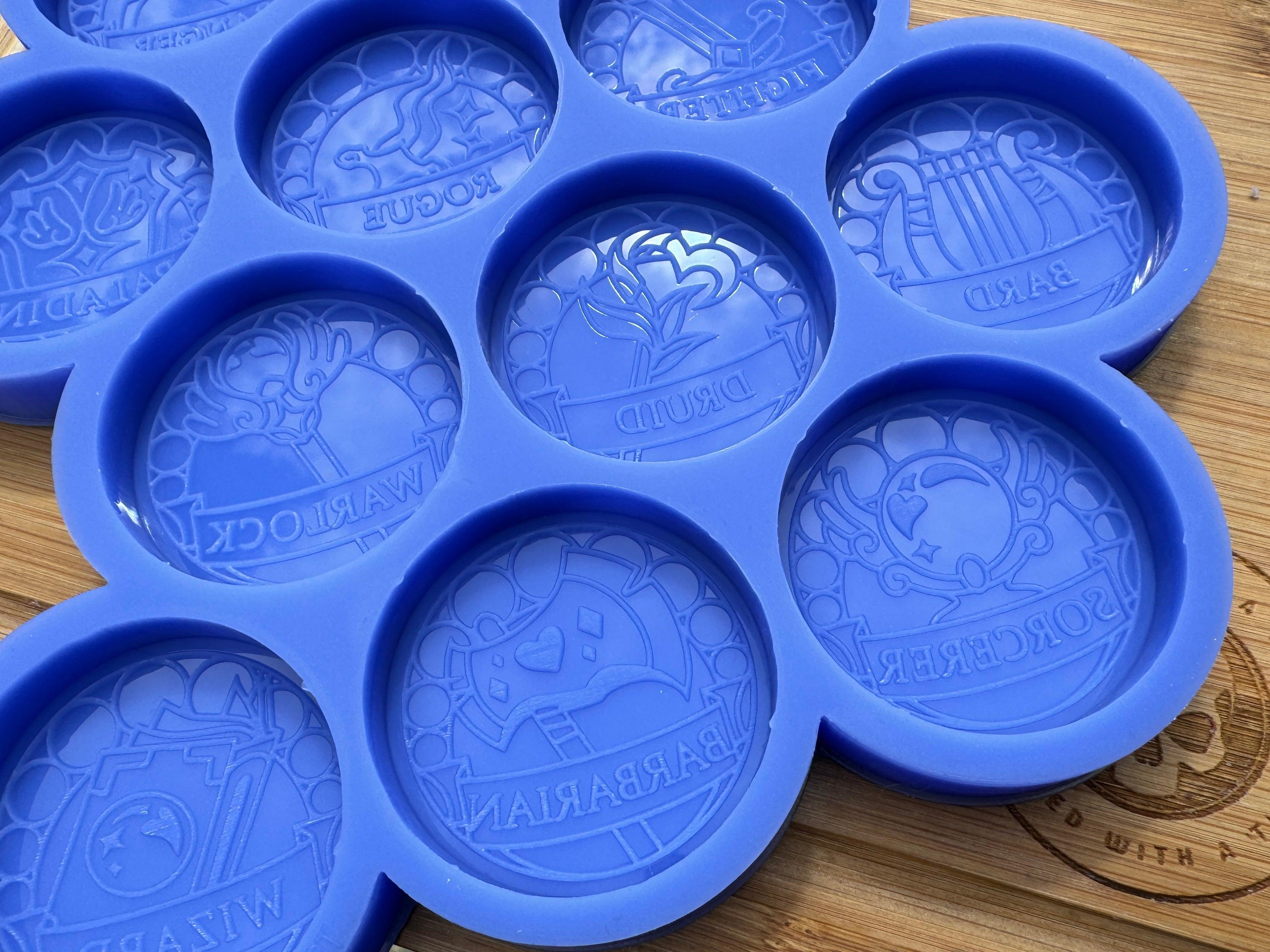 DnD Classes Silicone Mold - Designed with a Twist - Top quality silicone molds made in the UK.