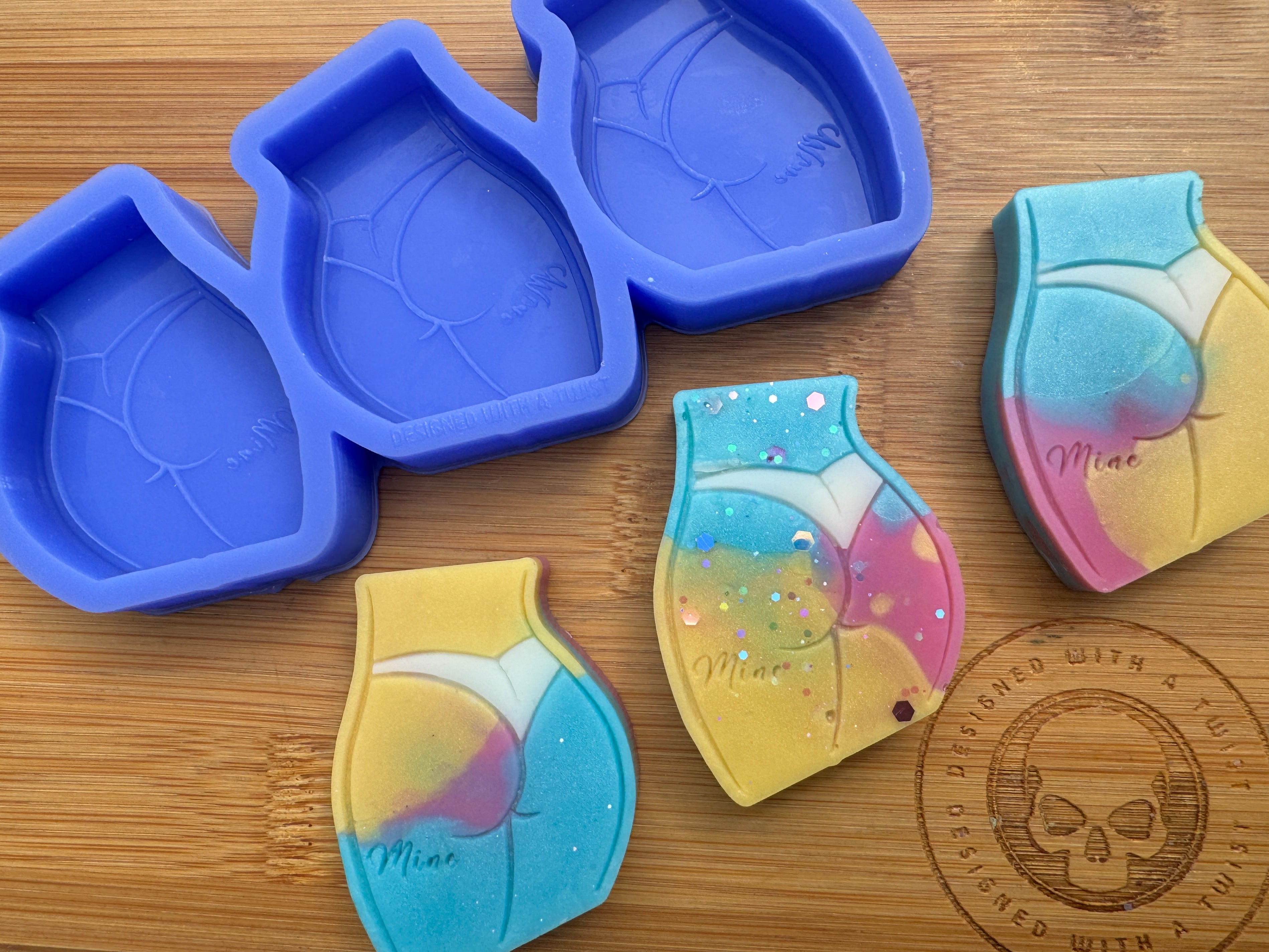 Mine Thigh Tattoo Silicone Mold Trio