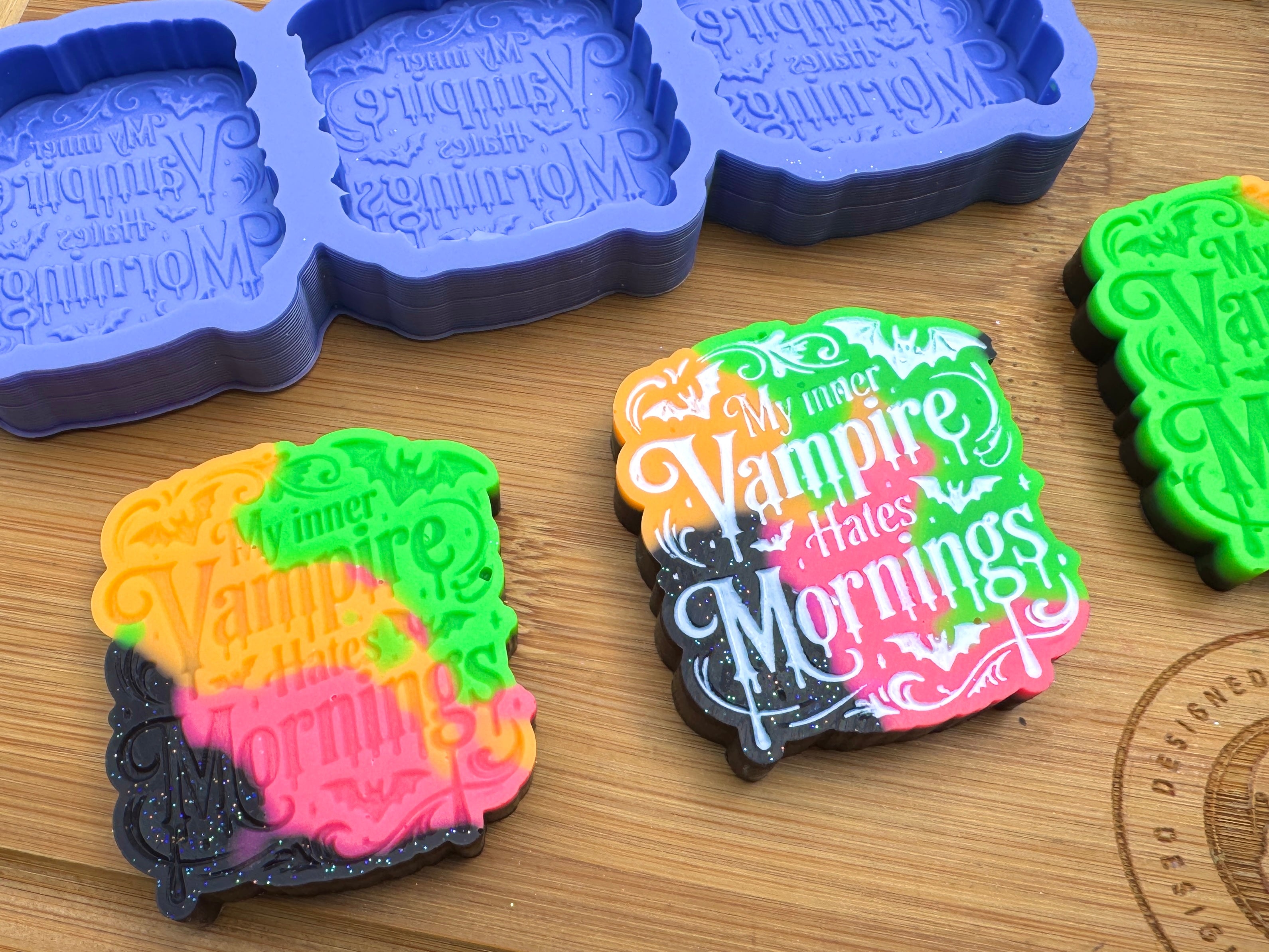 Inner Vampire Hates Mornings Silicone Trio Mold