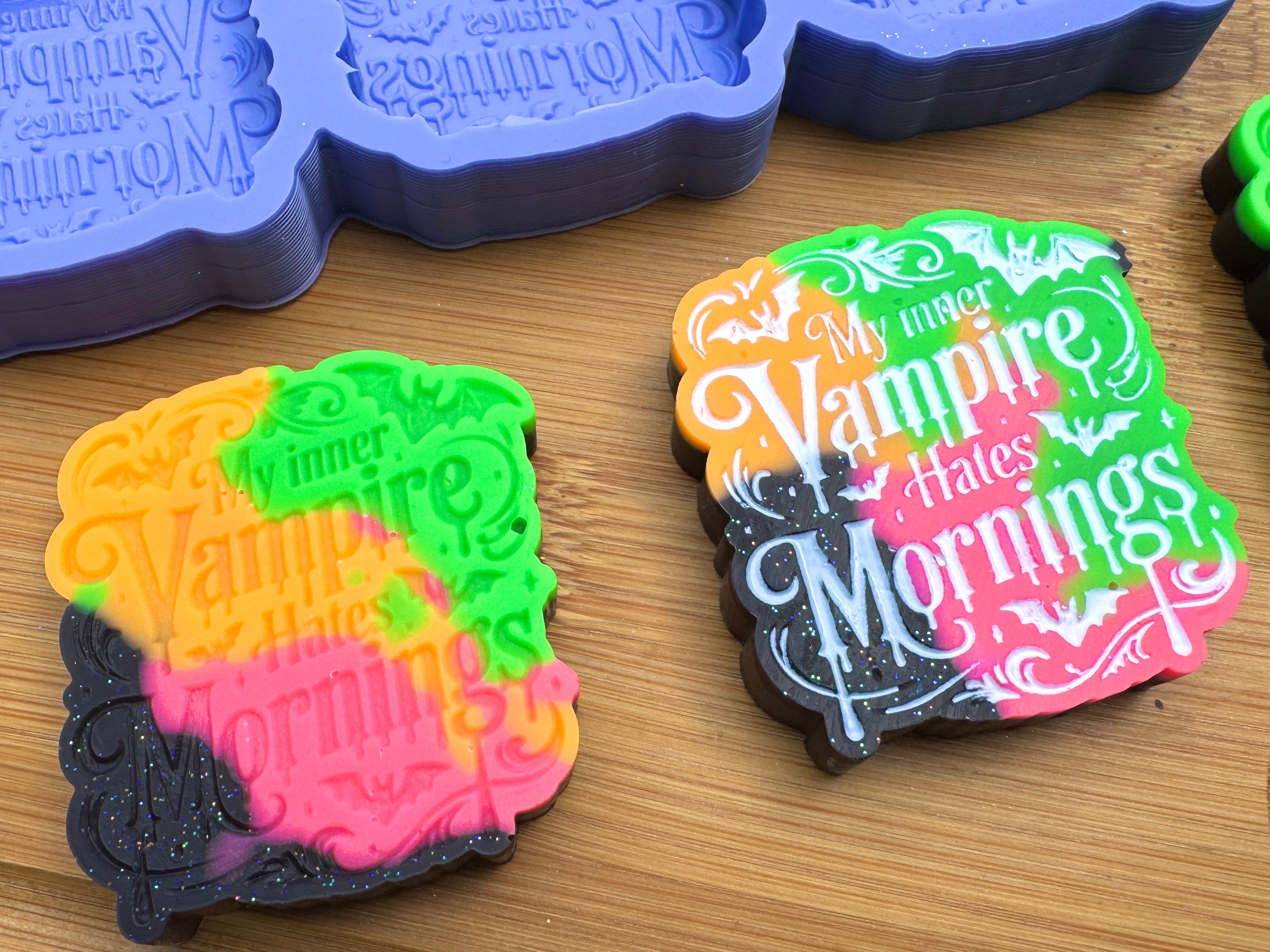 Inner Vampire Hates Mornings Silicone Trio Mold