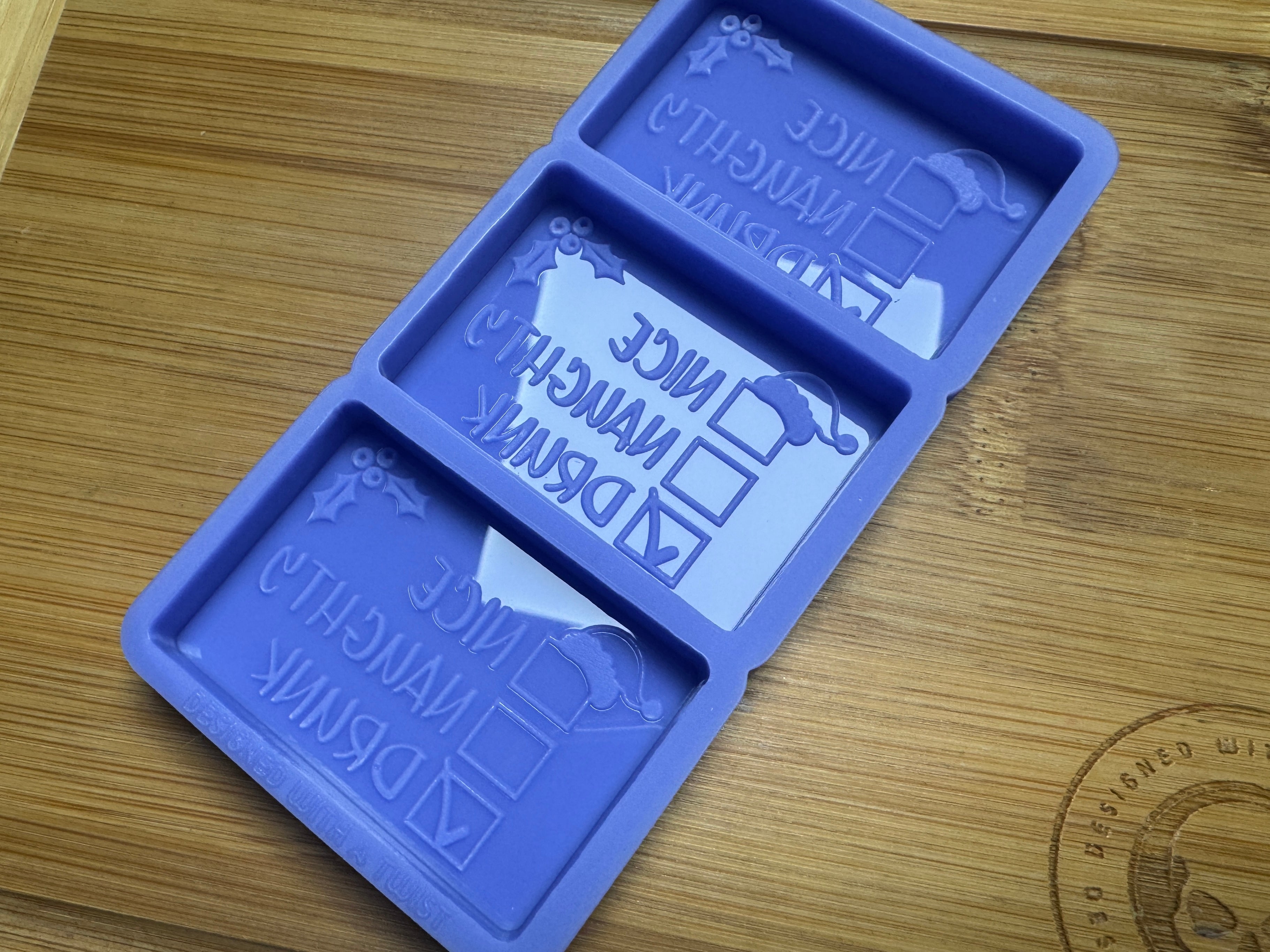 Naughty, Nice, Drunk Silicone Trio Mold