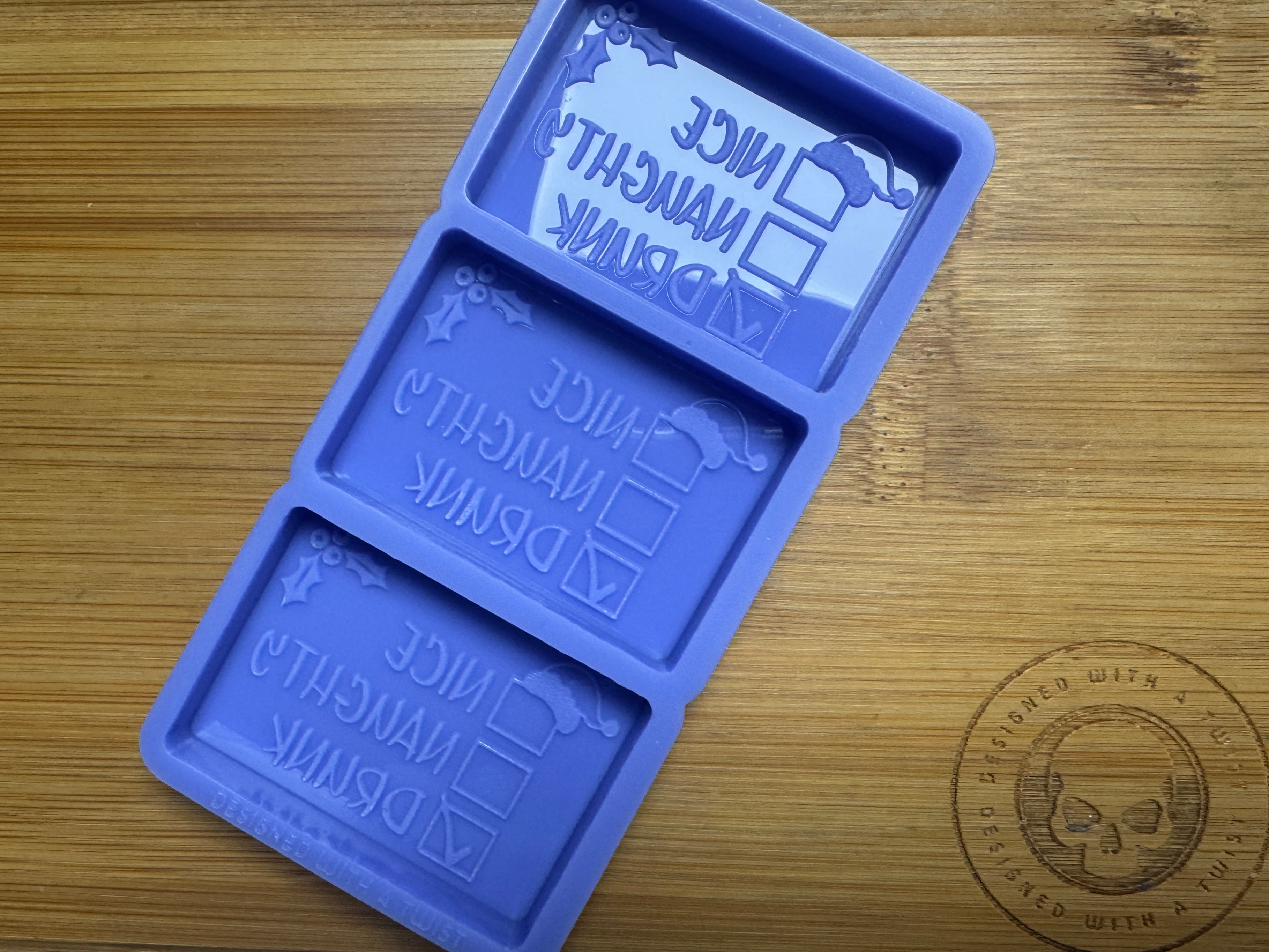 Naughty, Nice, Drunk Silicone Trio Mold