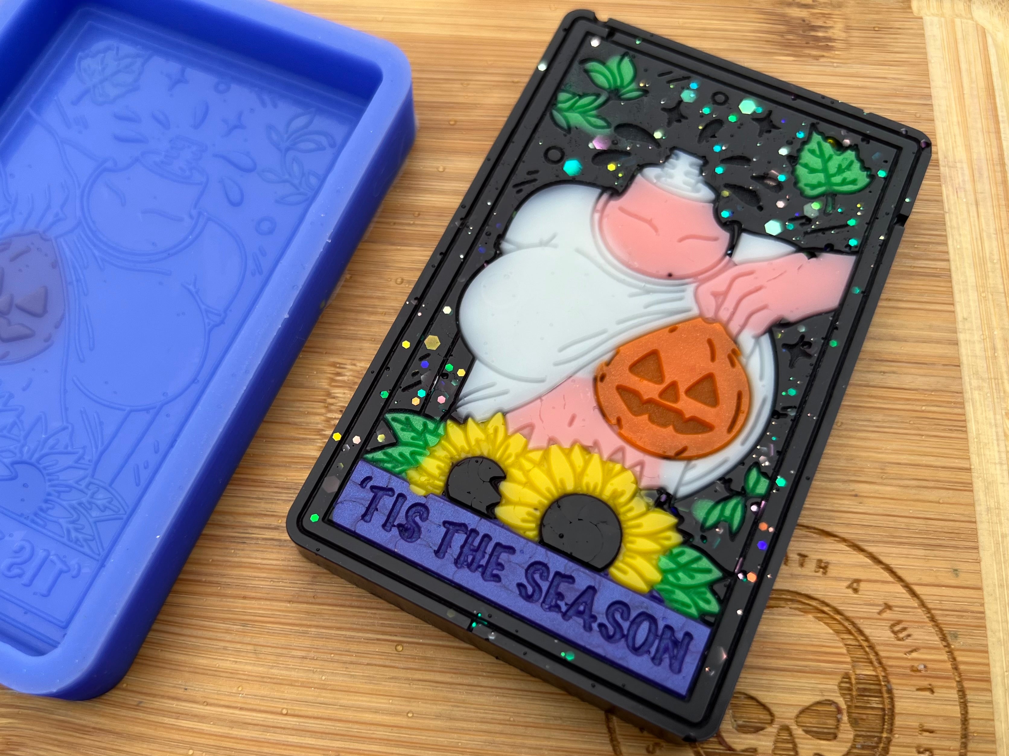 Tis The Season Halloween Tarot Cards Silicone Mold
