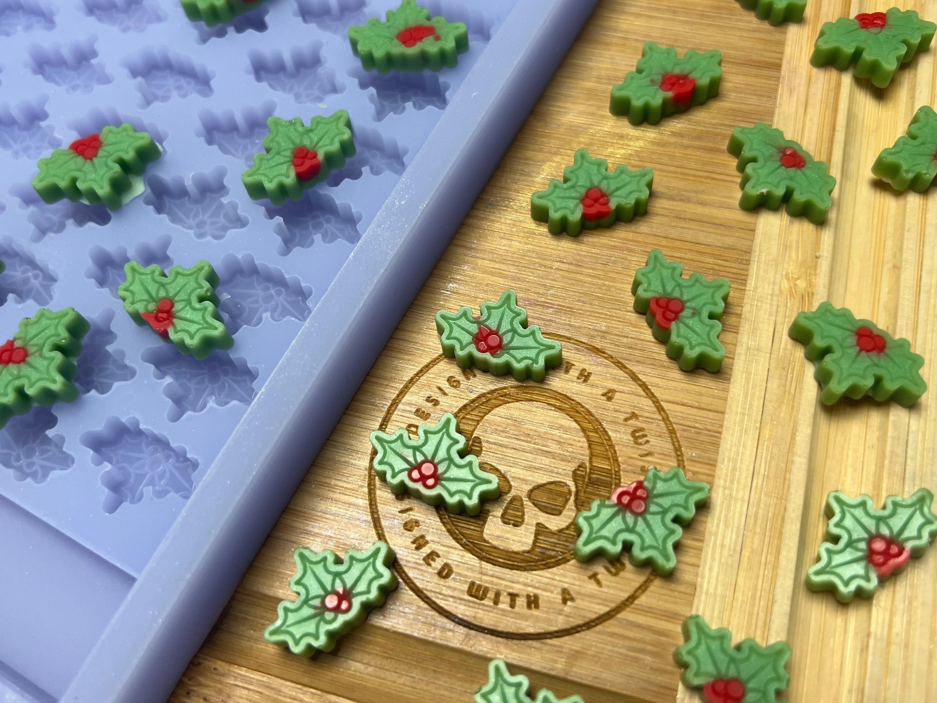 Holly Scrape n Scoop Wax Tray Silicone Mold - Designed with a Twist - Top quality silicone molds made in the UK.