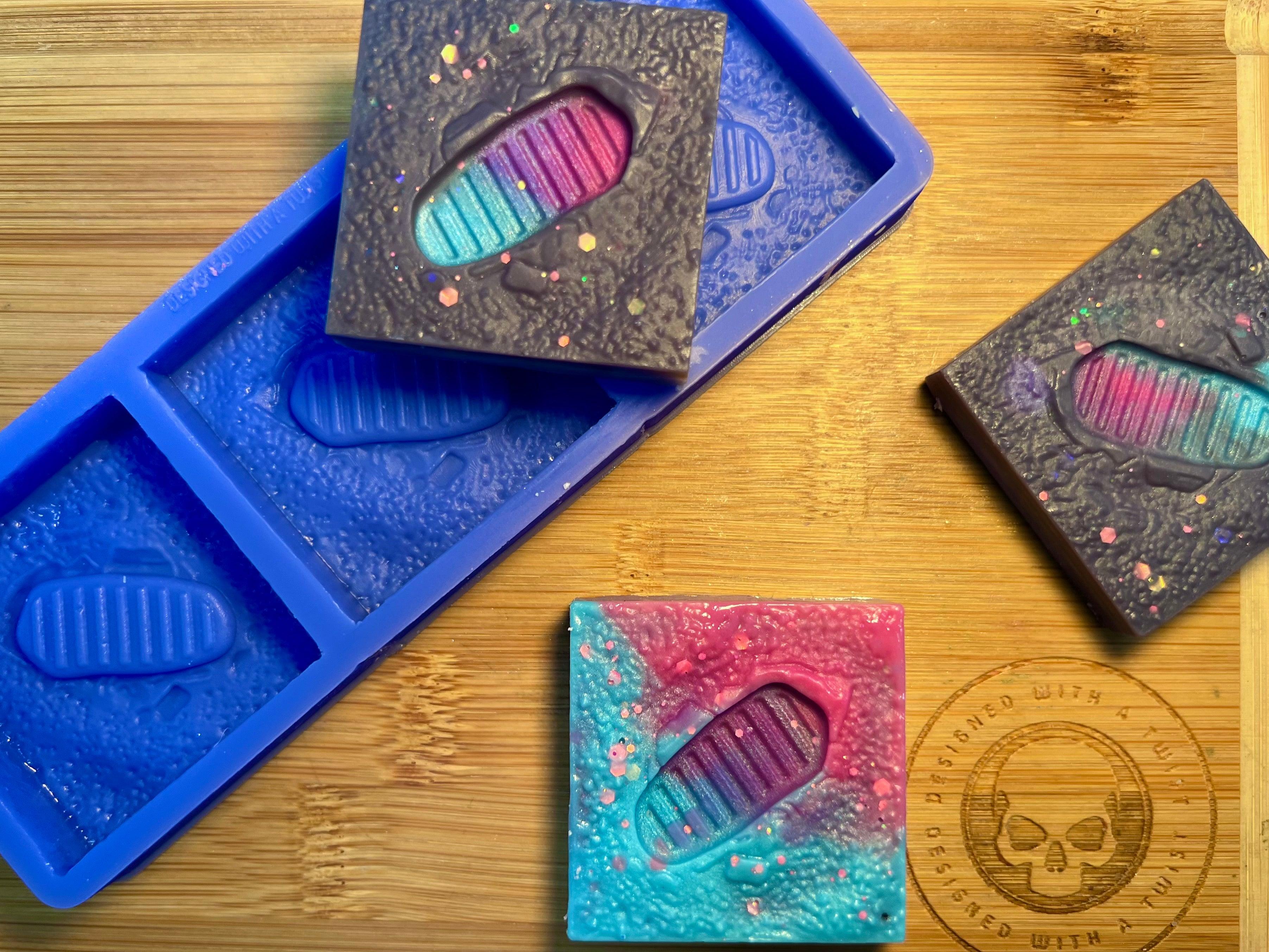 3D Foot Print on the Moon Silicone Mold - Designed with a Twist - Top quality silicone molds made in the UK.