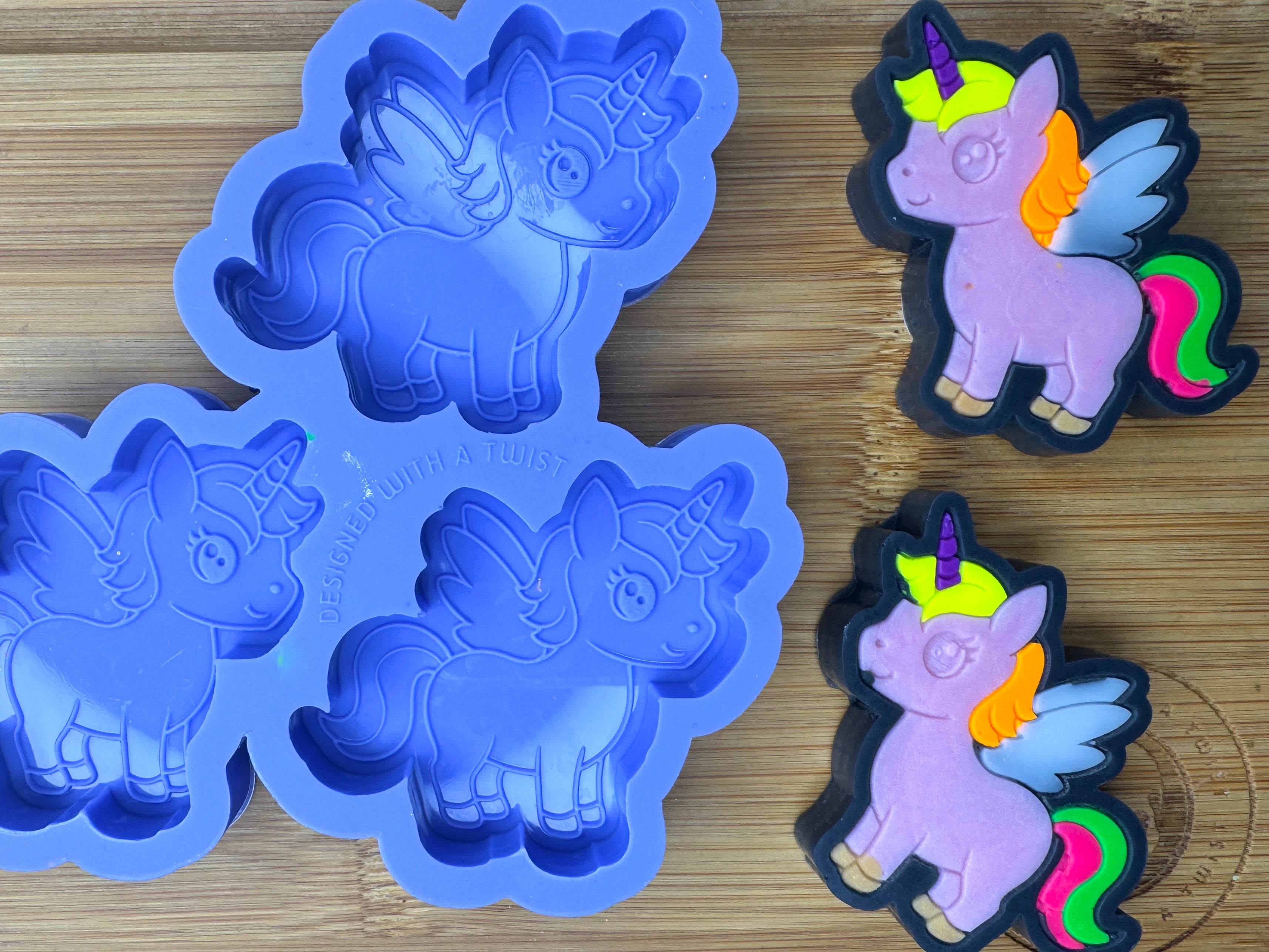 Cute Unicorn Silicone Mold Trio