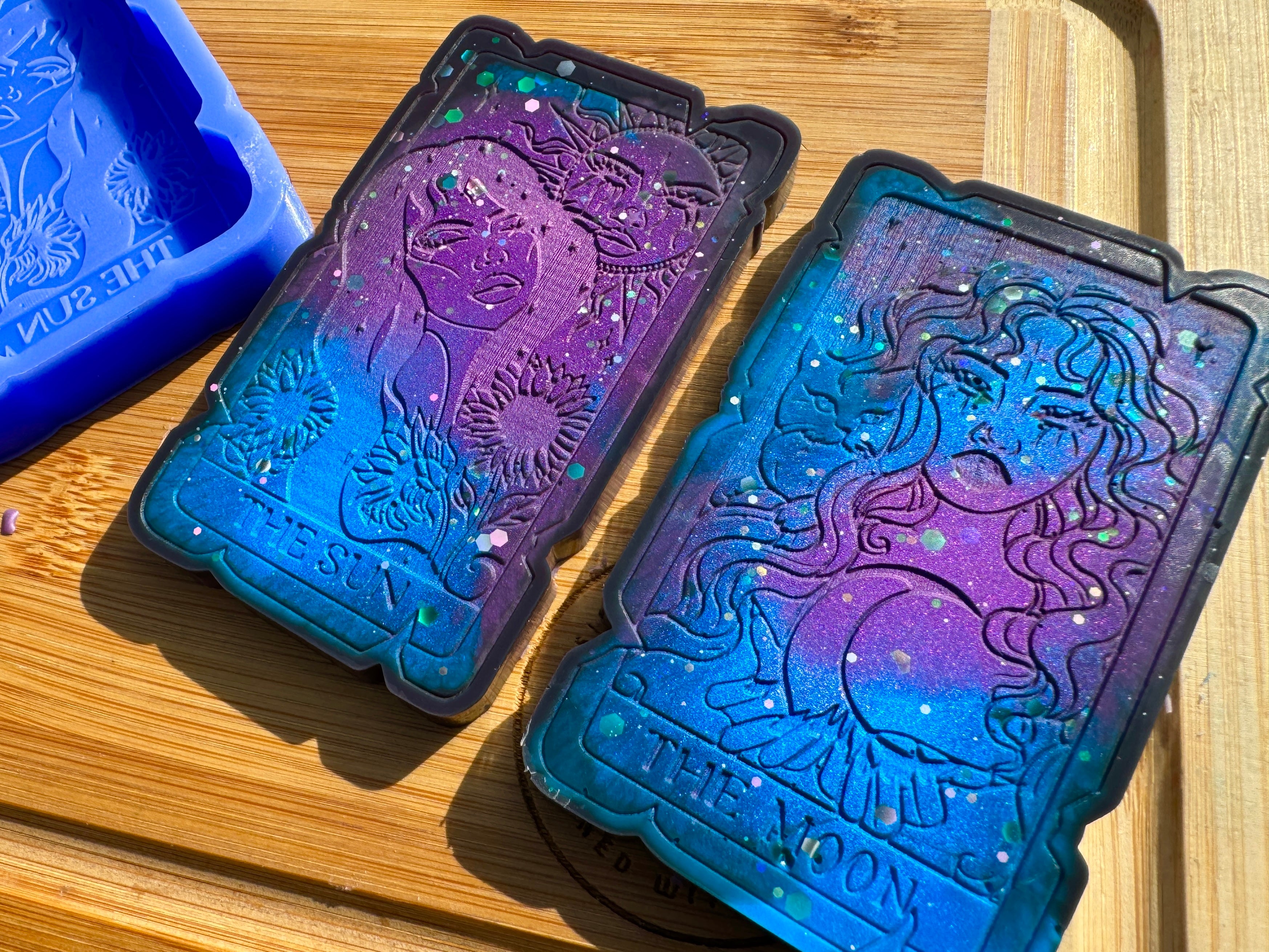 The Sun & Moon Tarot Cards Large Silicone Mold