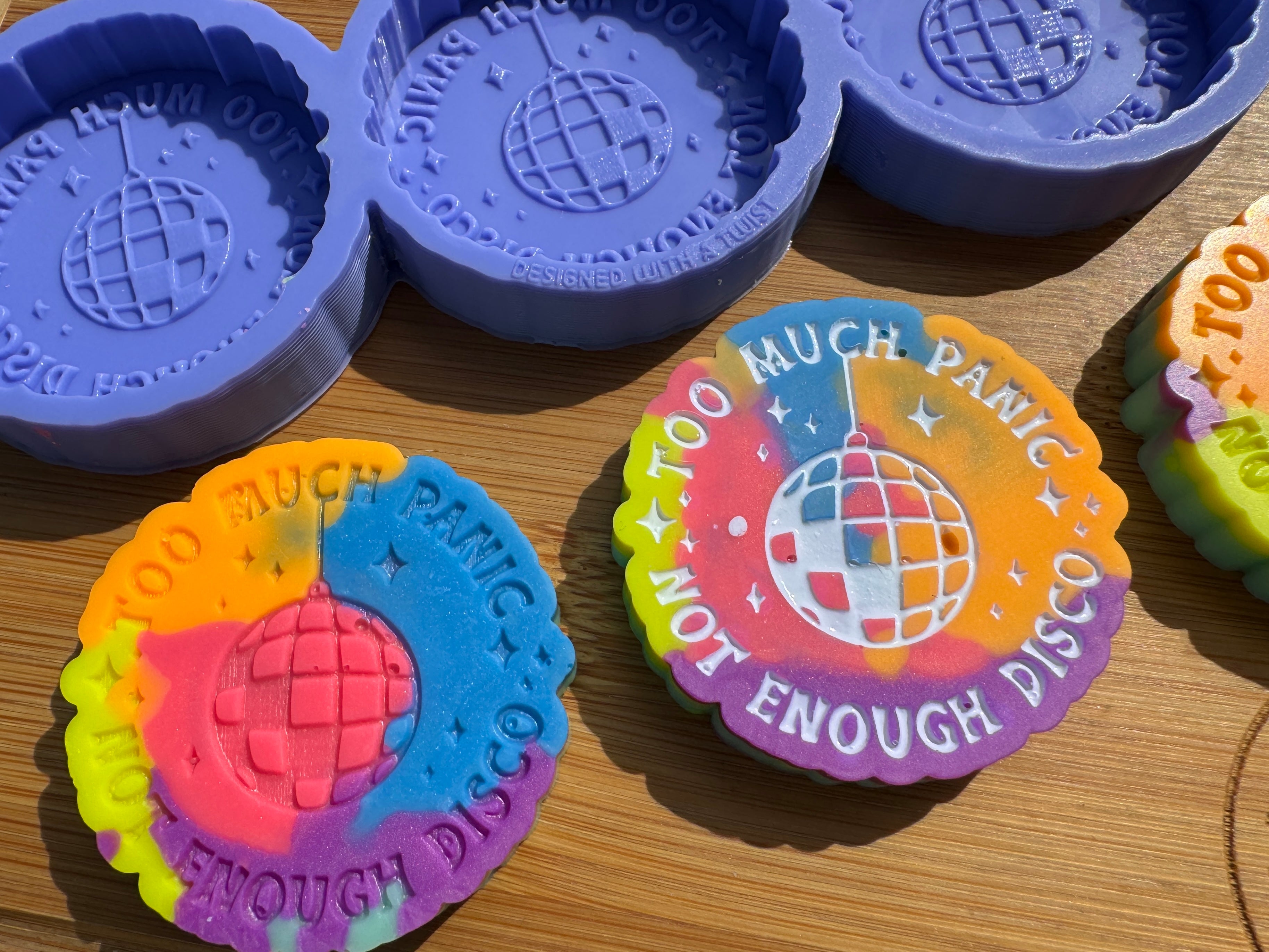 Too Much Panic, Not Enough Disco Silicone Trio Mold