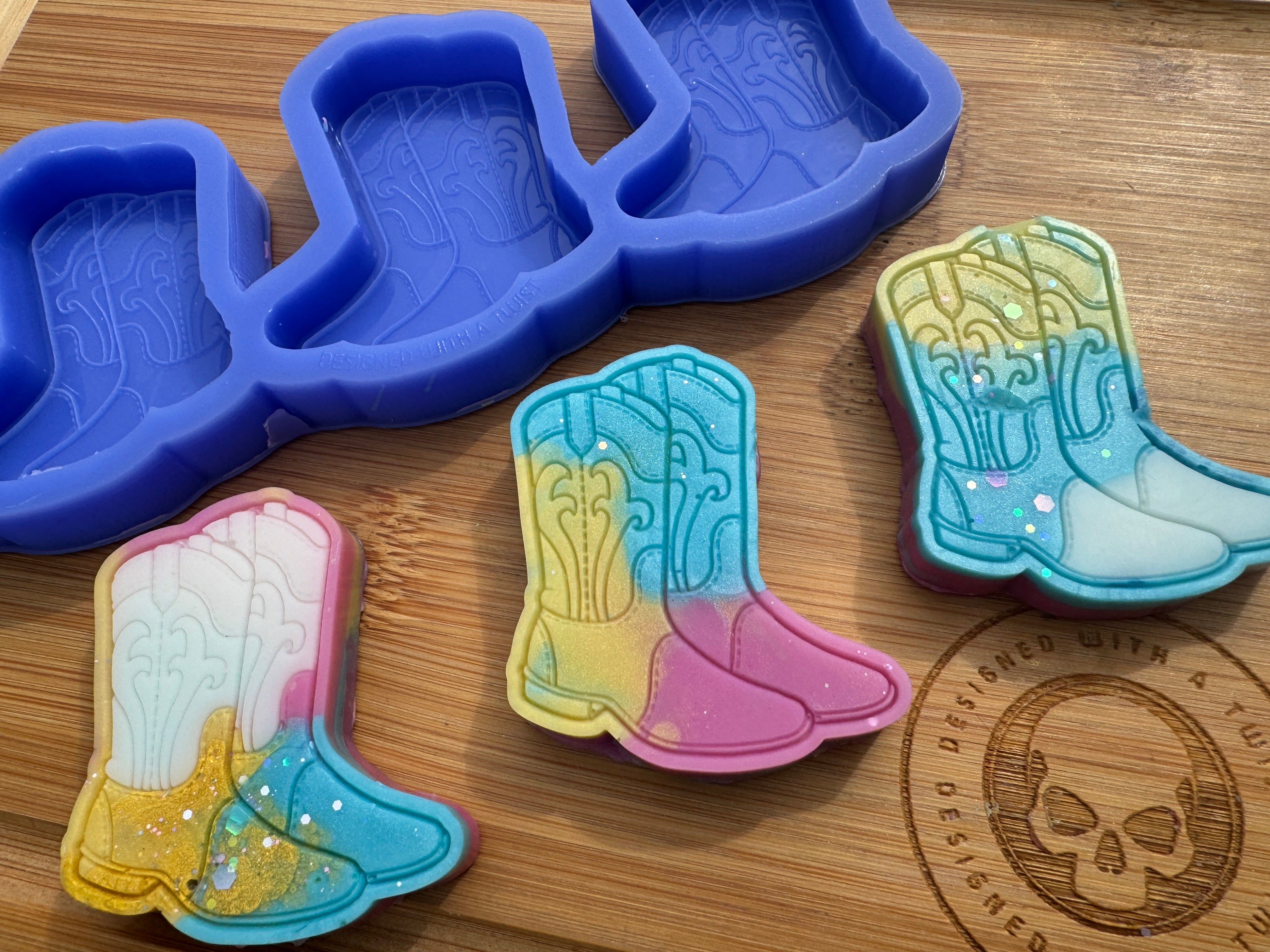 Cowboy Boots Silicone Mold Trio