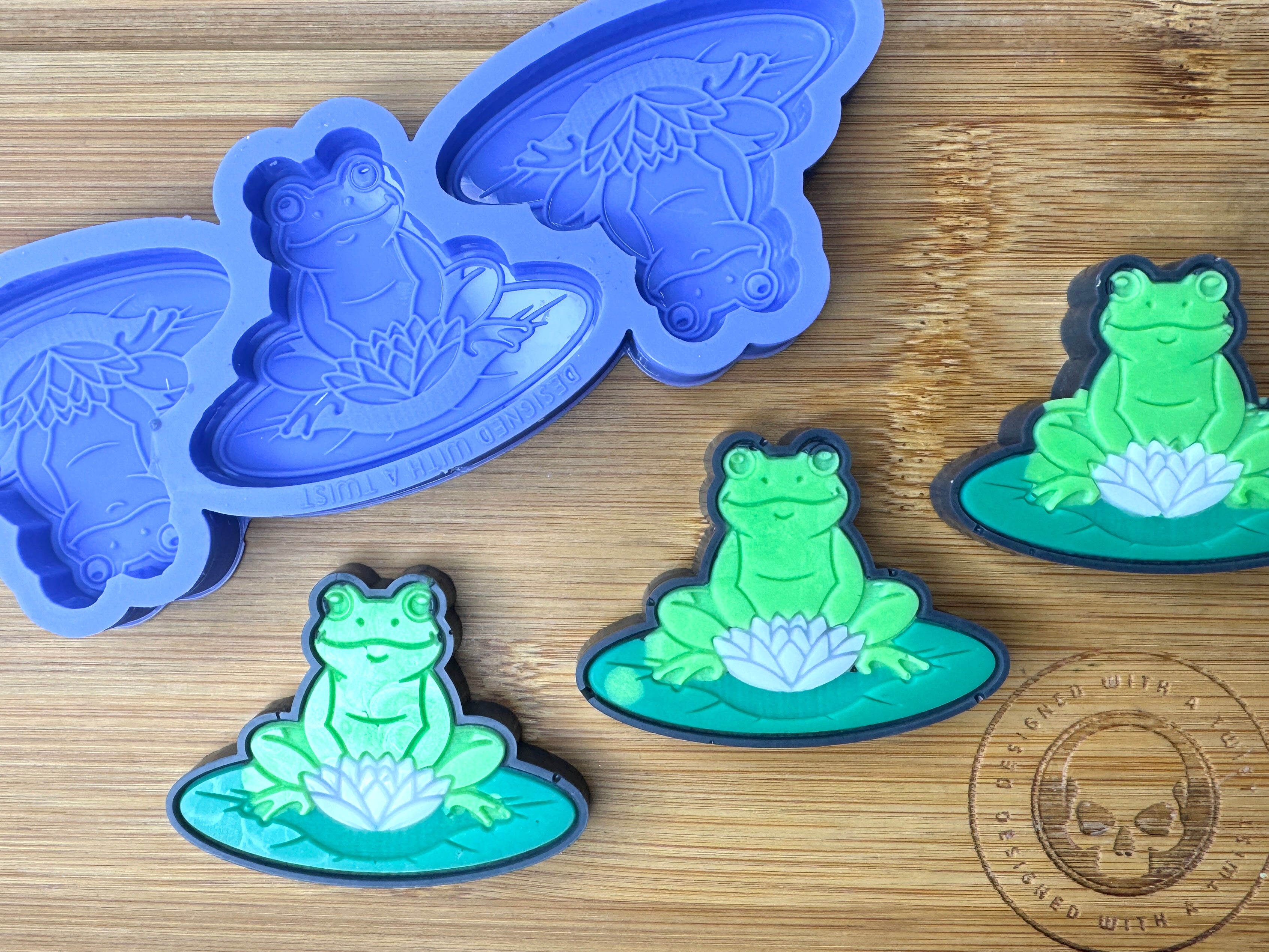 Lily Pad Frog Silicone Mold Trio