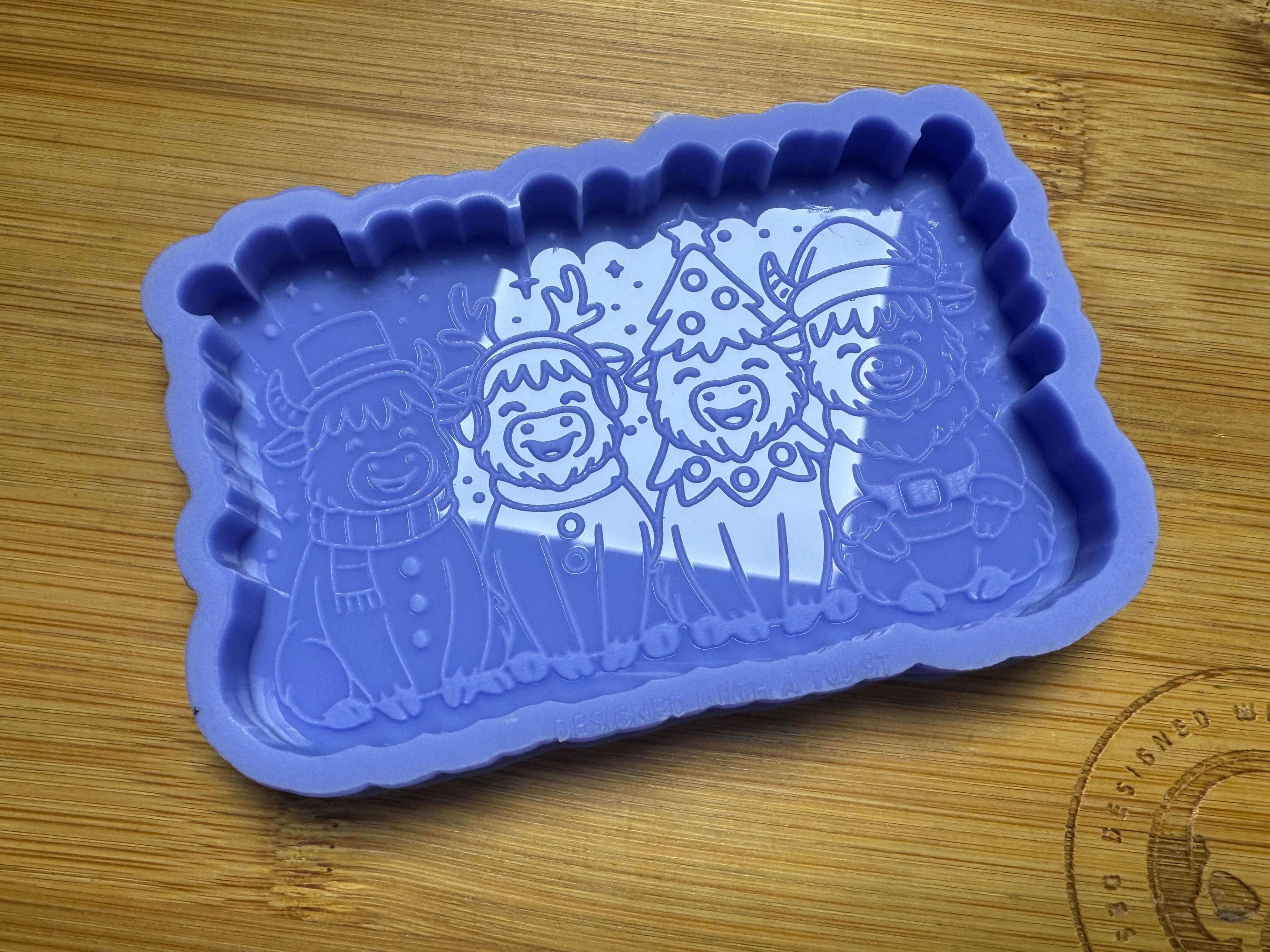 Christmas Highland Cow Silicone Mold