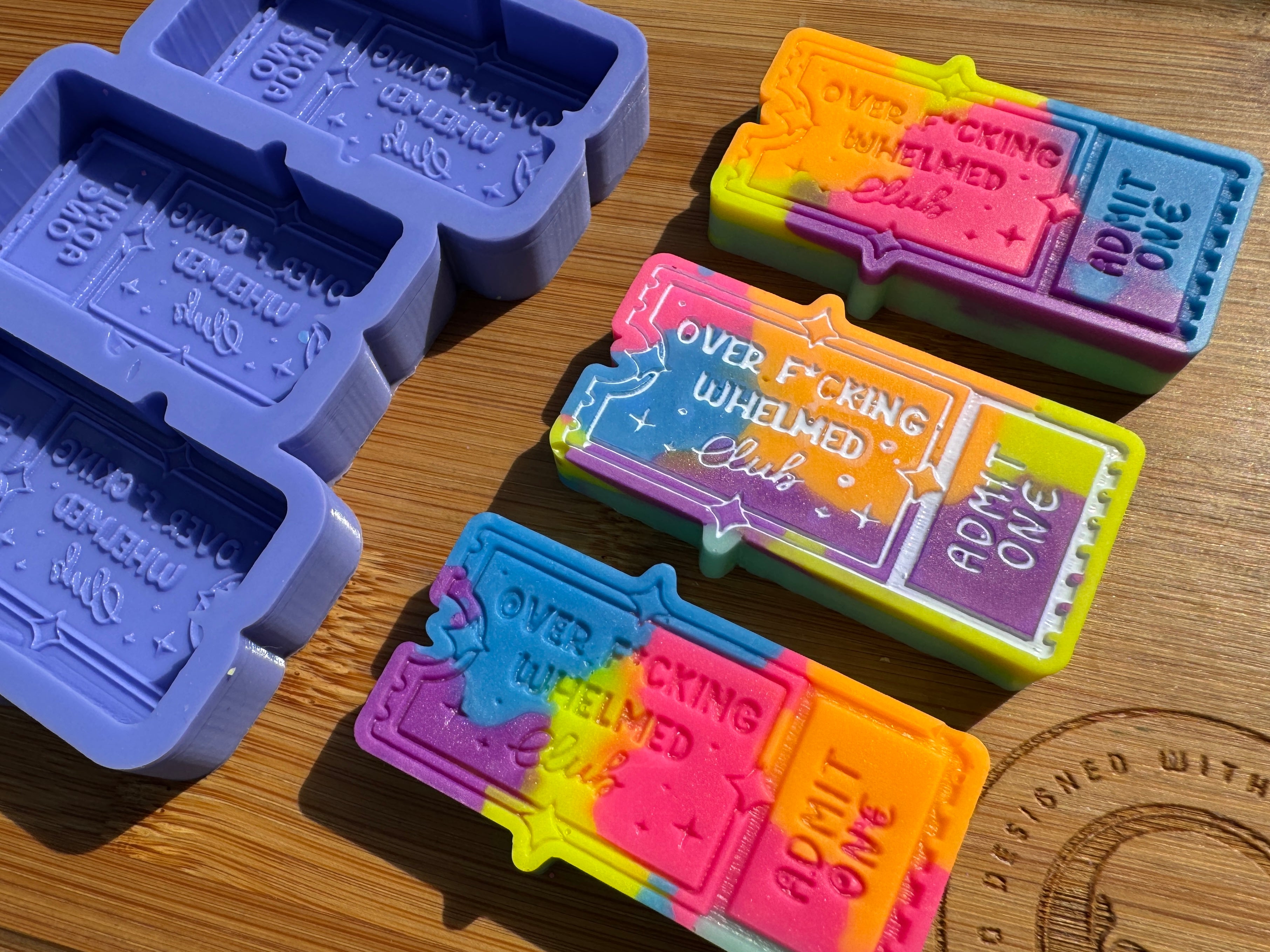 Over F*cking Whelmed Club Silicone Trio Mold