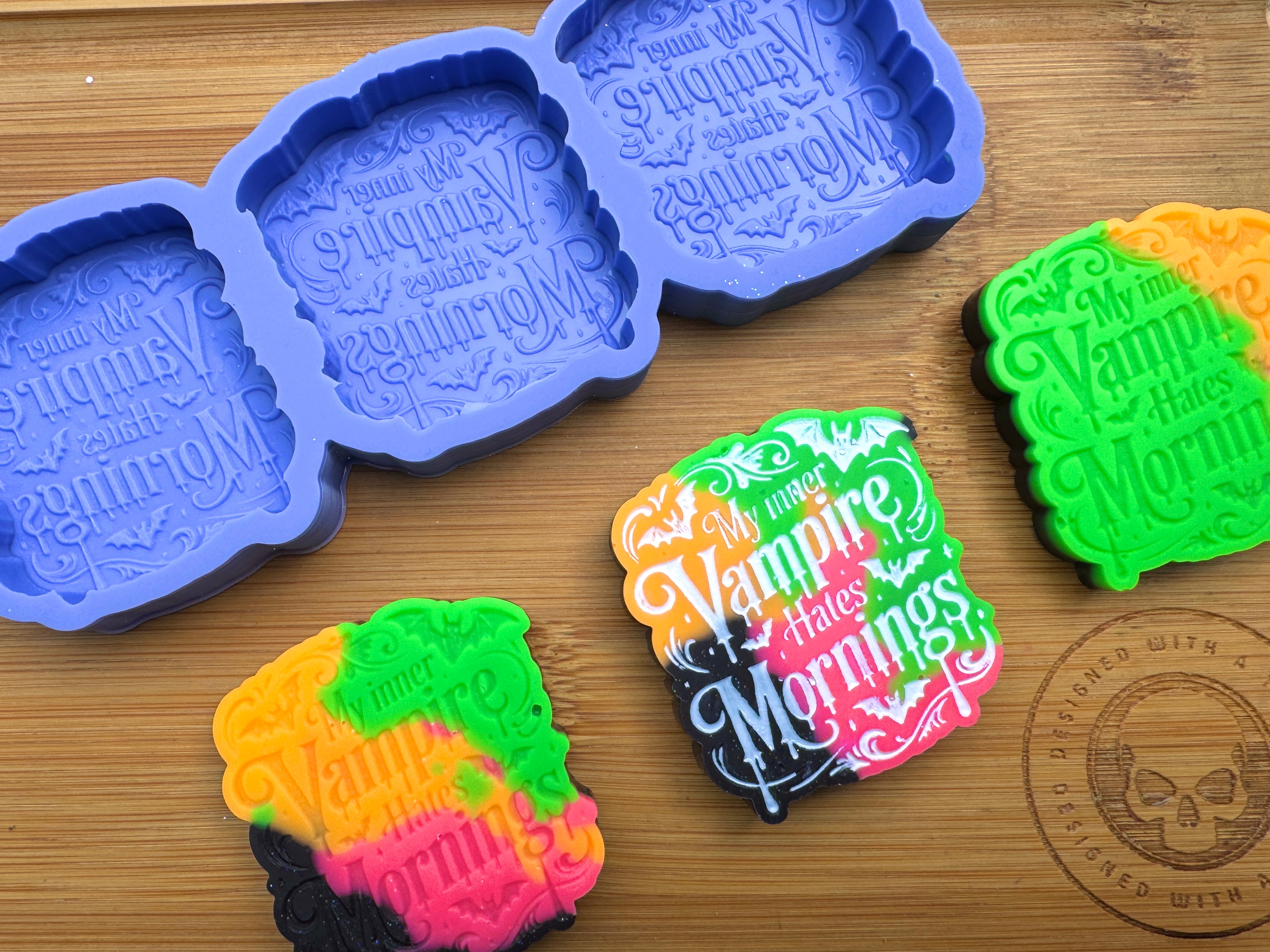 Inner Vampire Hates Mornings Silicone Trio Mold