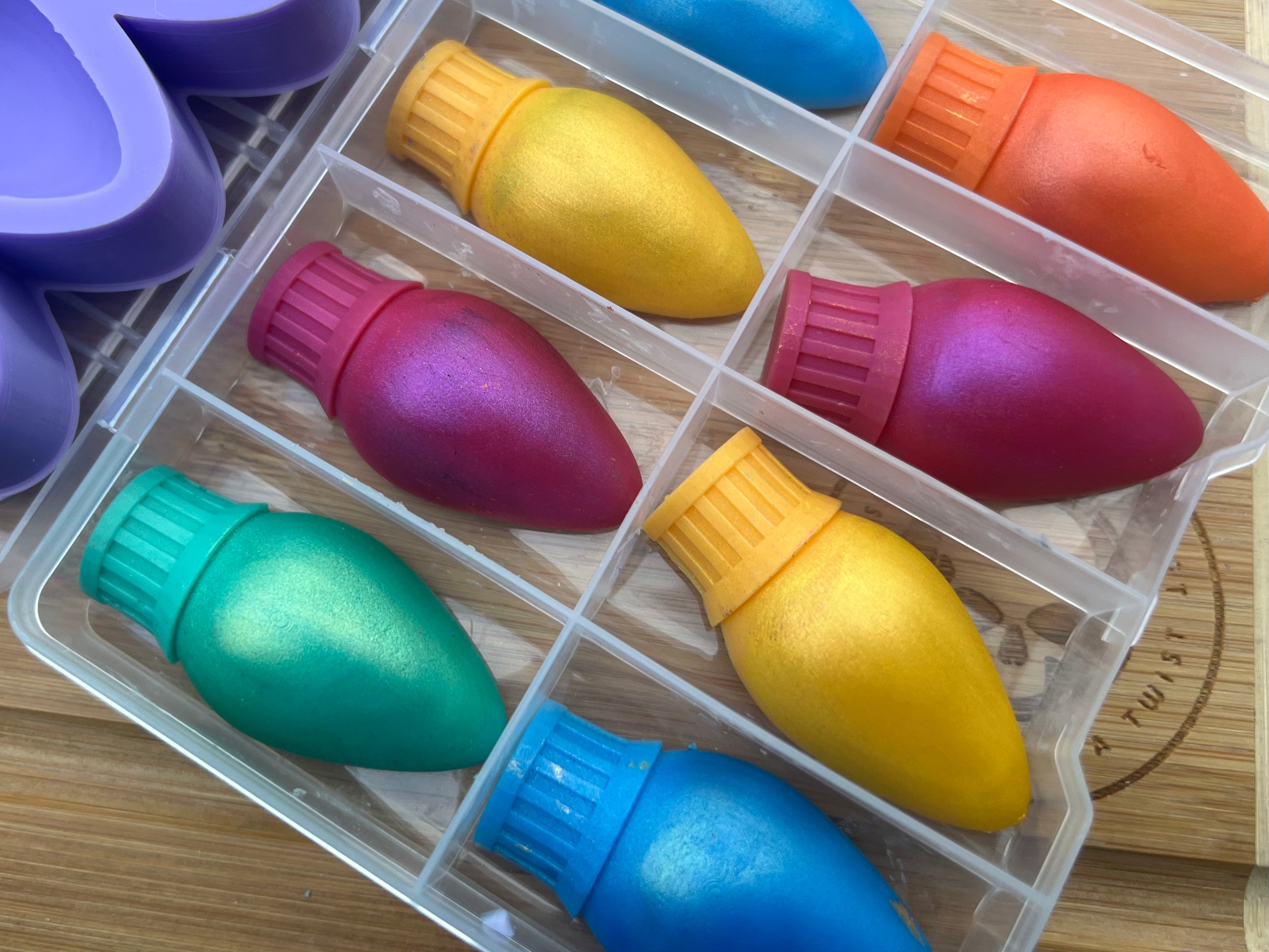 Retro Christmas Lights Silicone Mold - HoBa Box Edition - Designed with a Twist - Top quality silicone molds made in the UK.