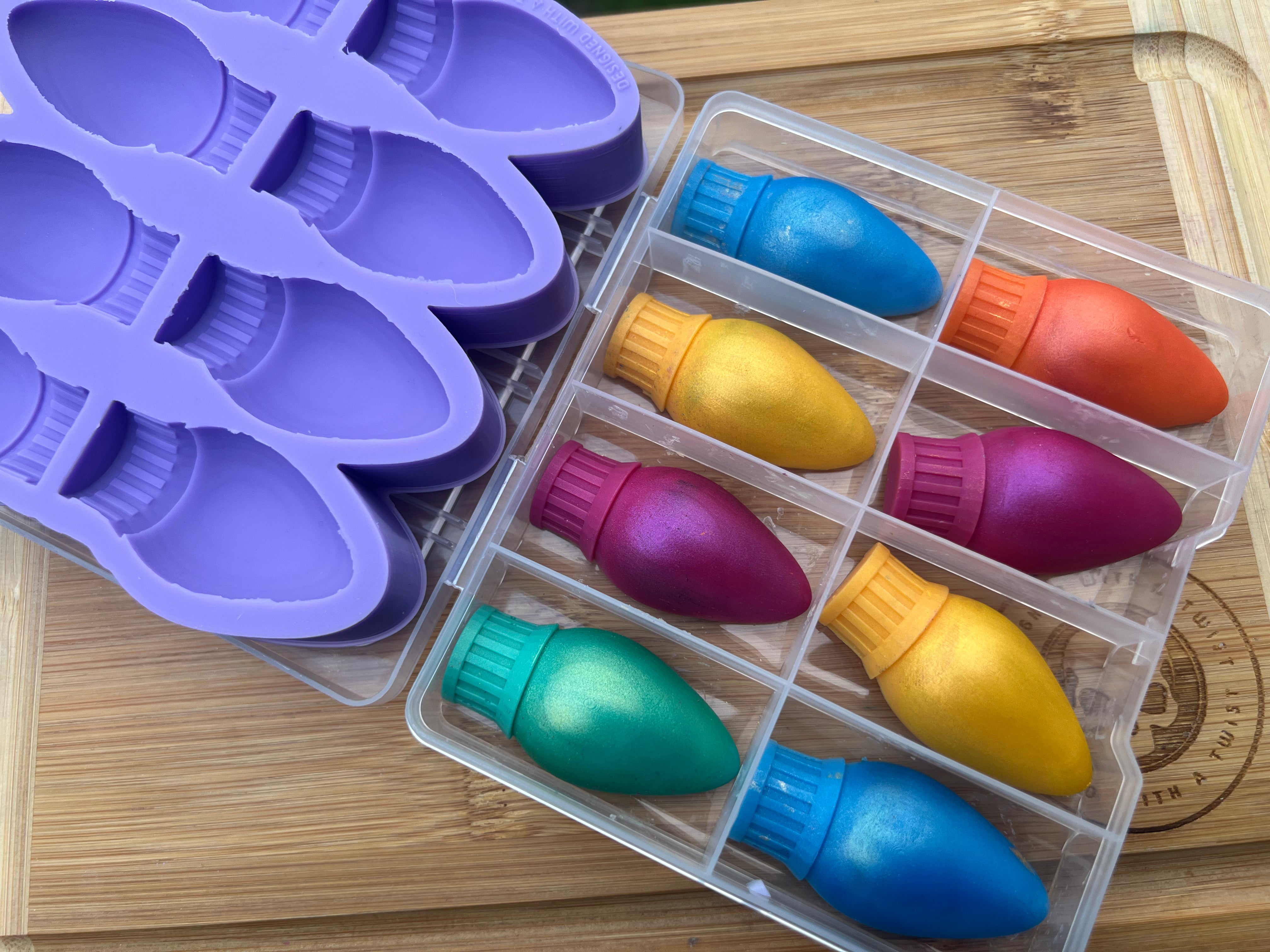 Retro Christmas Lights Silicone Mold - HoBa Box Edition - Designed with a Twist - Top quality silicone molds made in the UK.