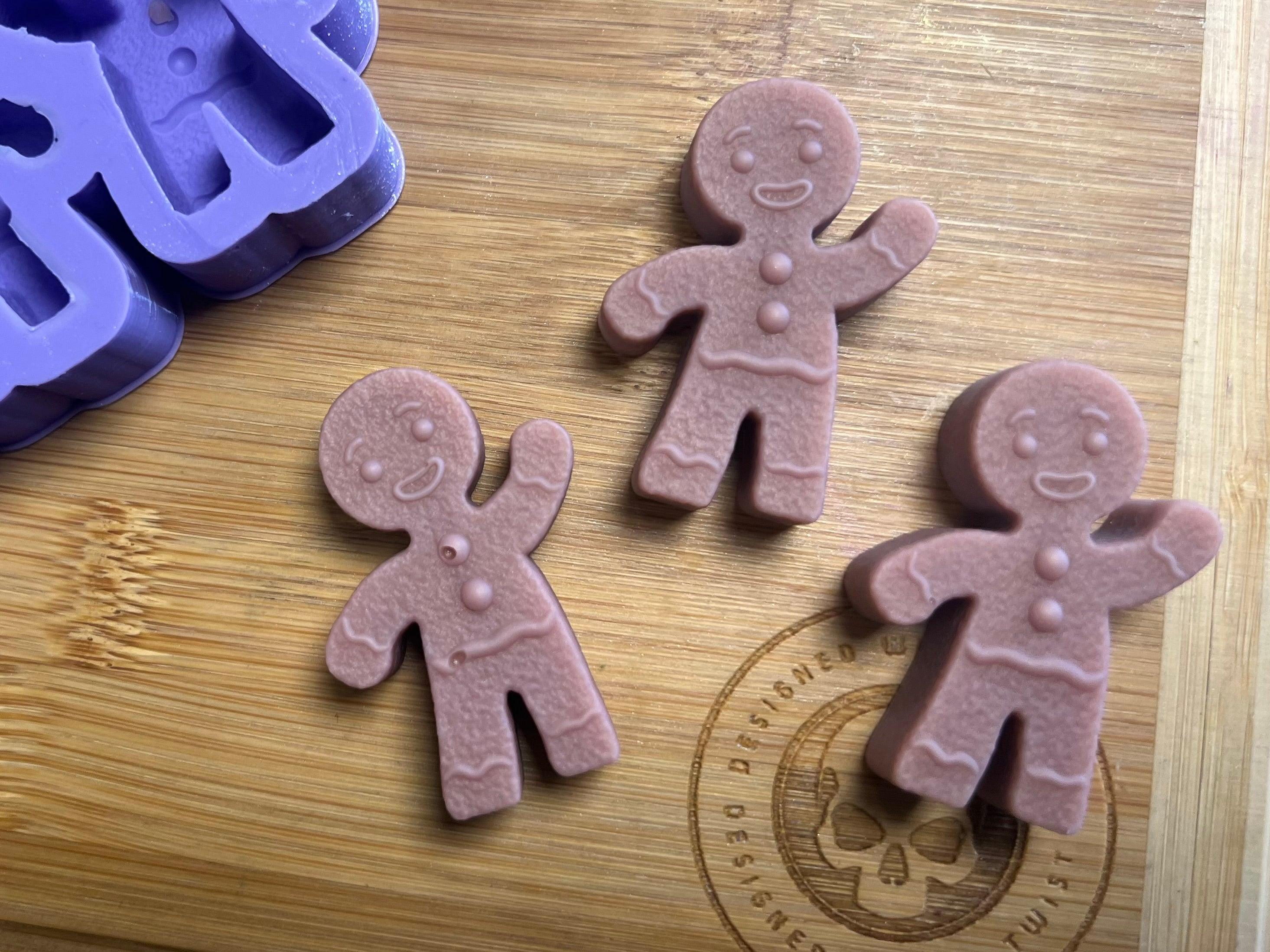 Gingerbread Men Wax Melt Silicone Mold - Designed with a Twist - Top quality silicone molds made in the UK.
