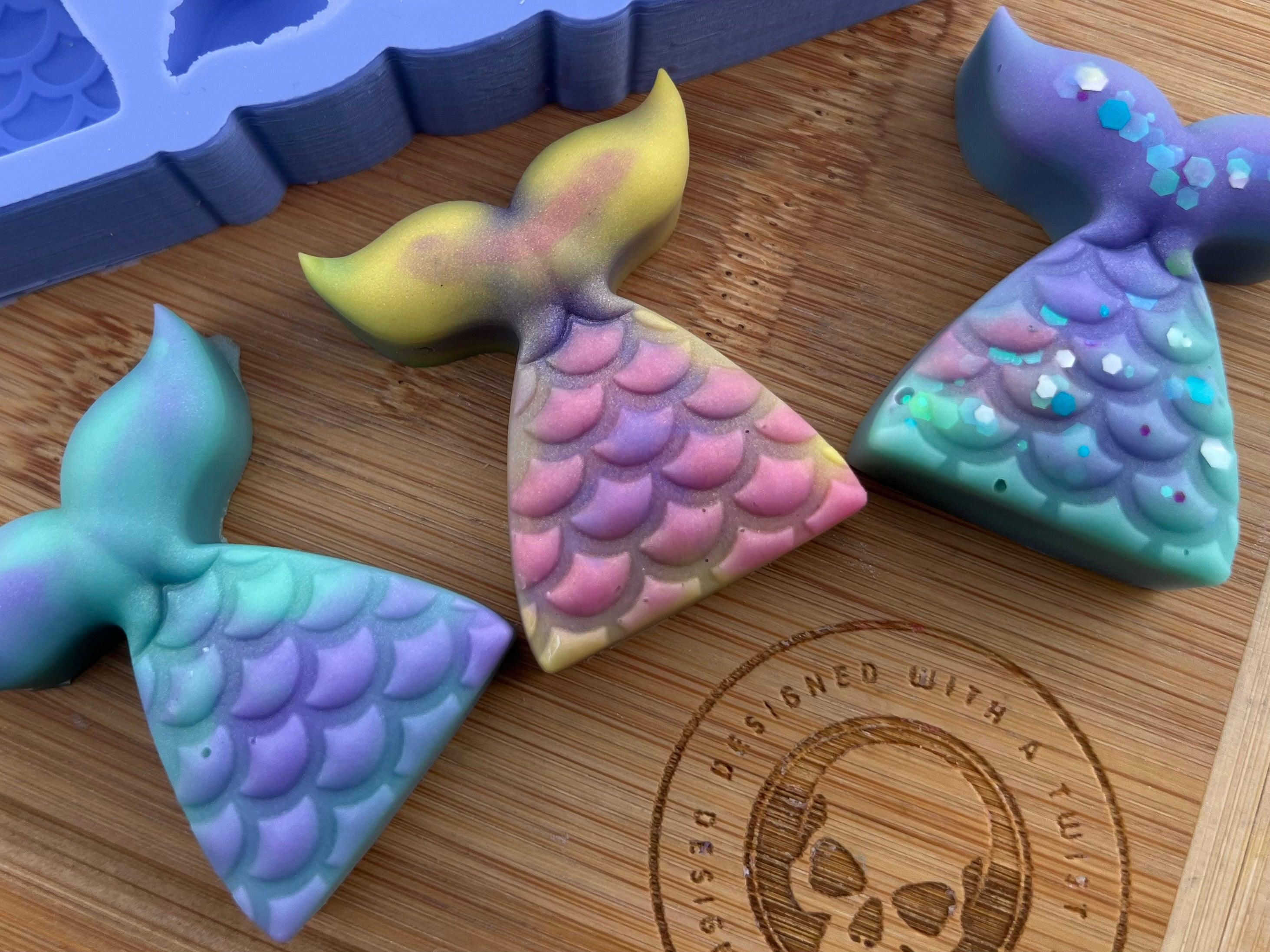 Mermaid Tail Wax Melt Silicone Mold - Designed with a Twist - Top quality silicone molds made in the UK.