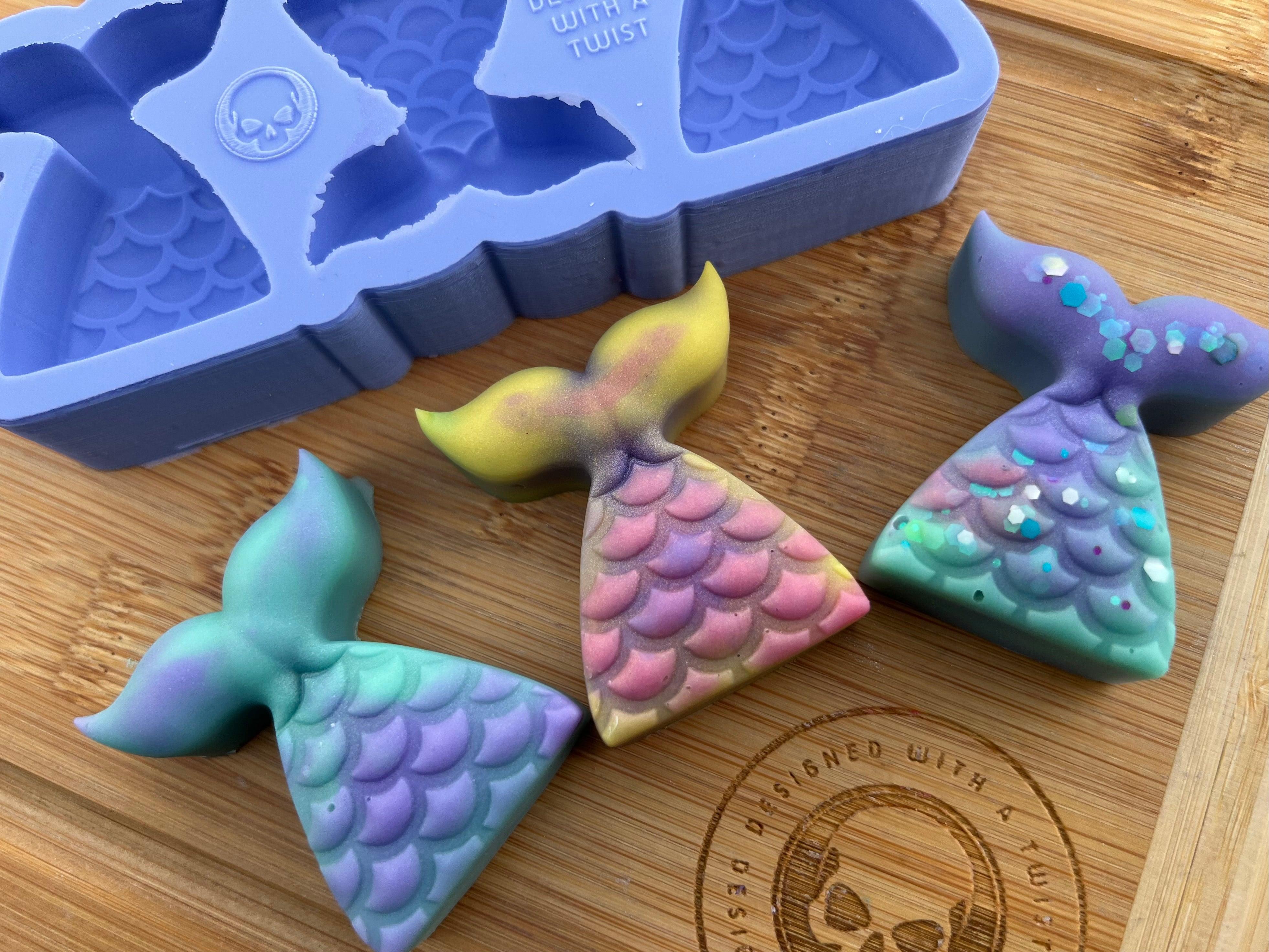 Mermaid Tail Wax Melt Silicone Mold - Designed with a Twist - Top quality silicone molds made in the UK.