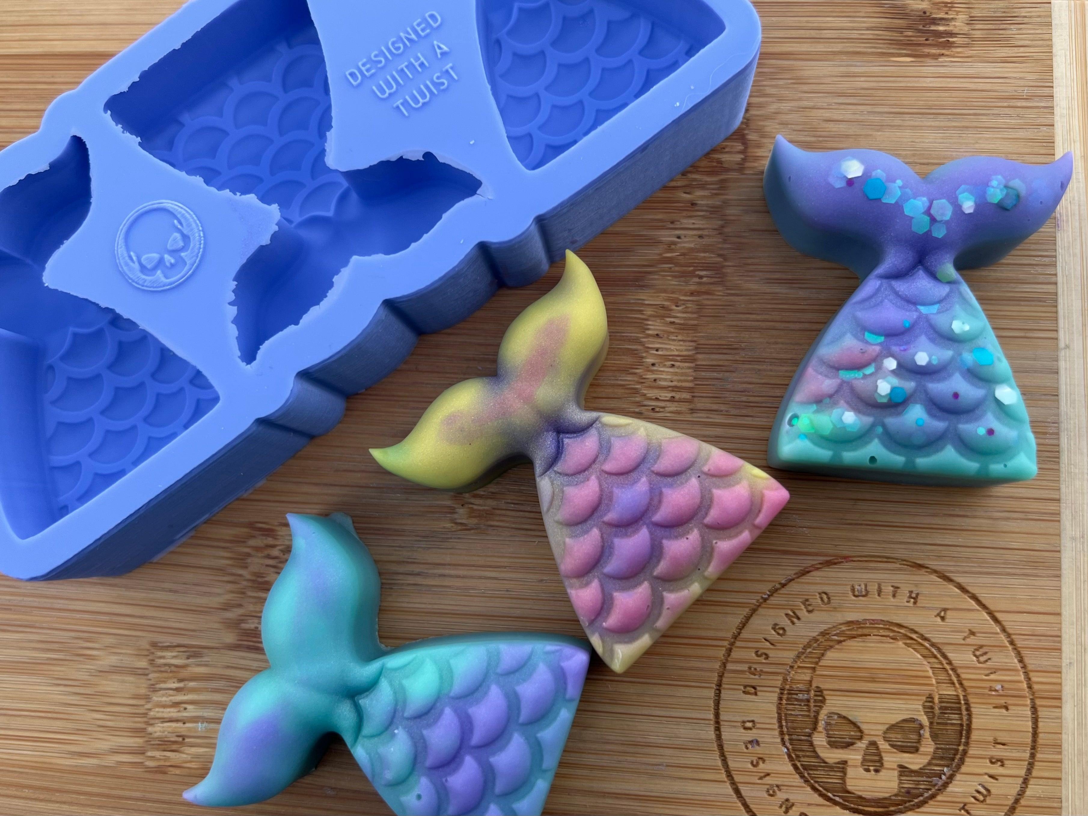 Mermaid Tail Wax Melt Silicone Mold - Designed with a Twist - Top quality silicone molds made in the UK.