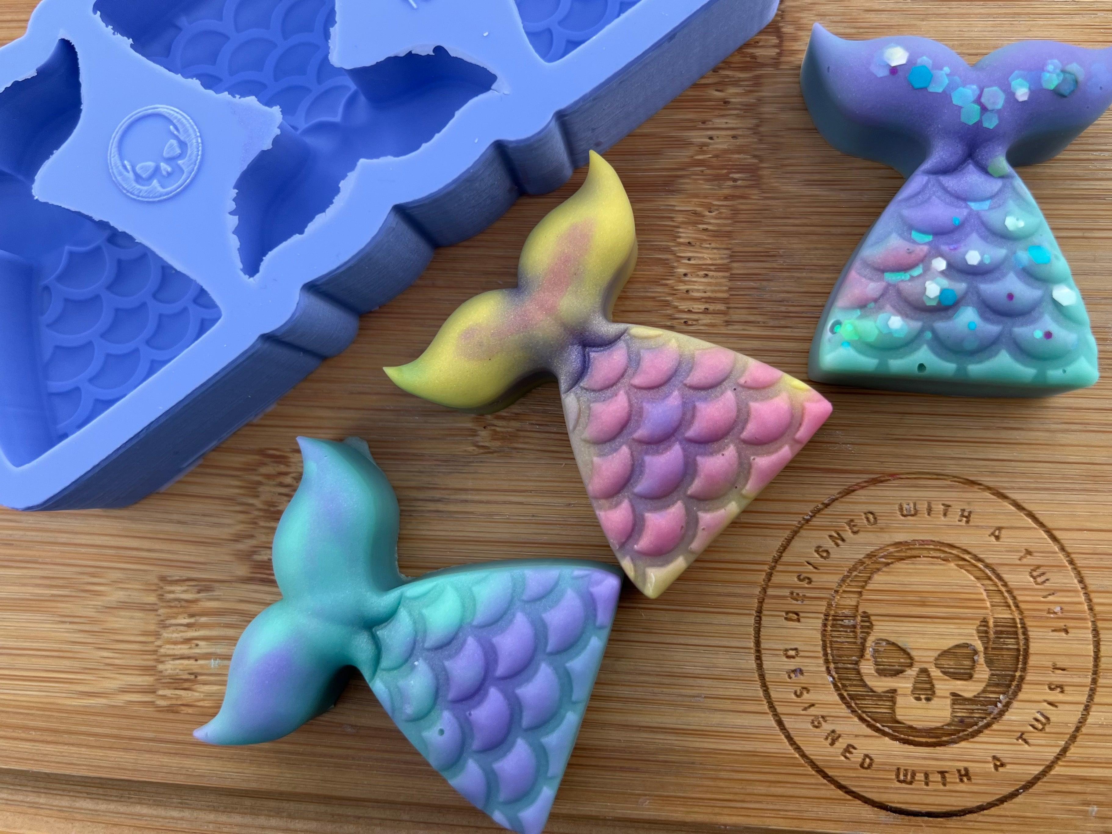 Mermaid Tail Wax Melt Silicone Mold - Designed with a Twist - Top quality silicone molds made in the UK.
