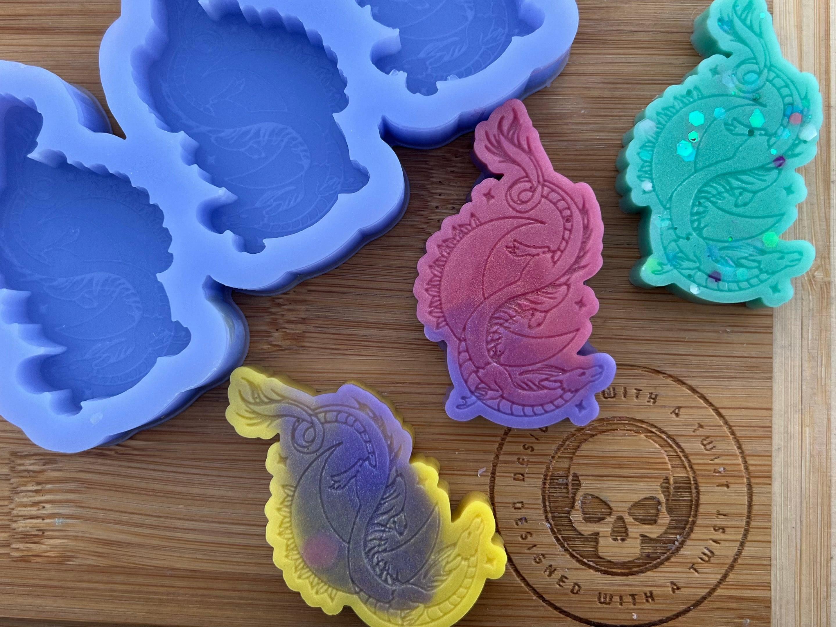 Moon Dragon Wax Melt Silicone Mold - Designed with a Twist - Top quality silicone molds made in the UK.