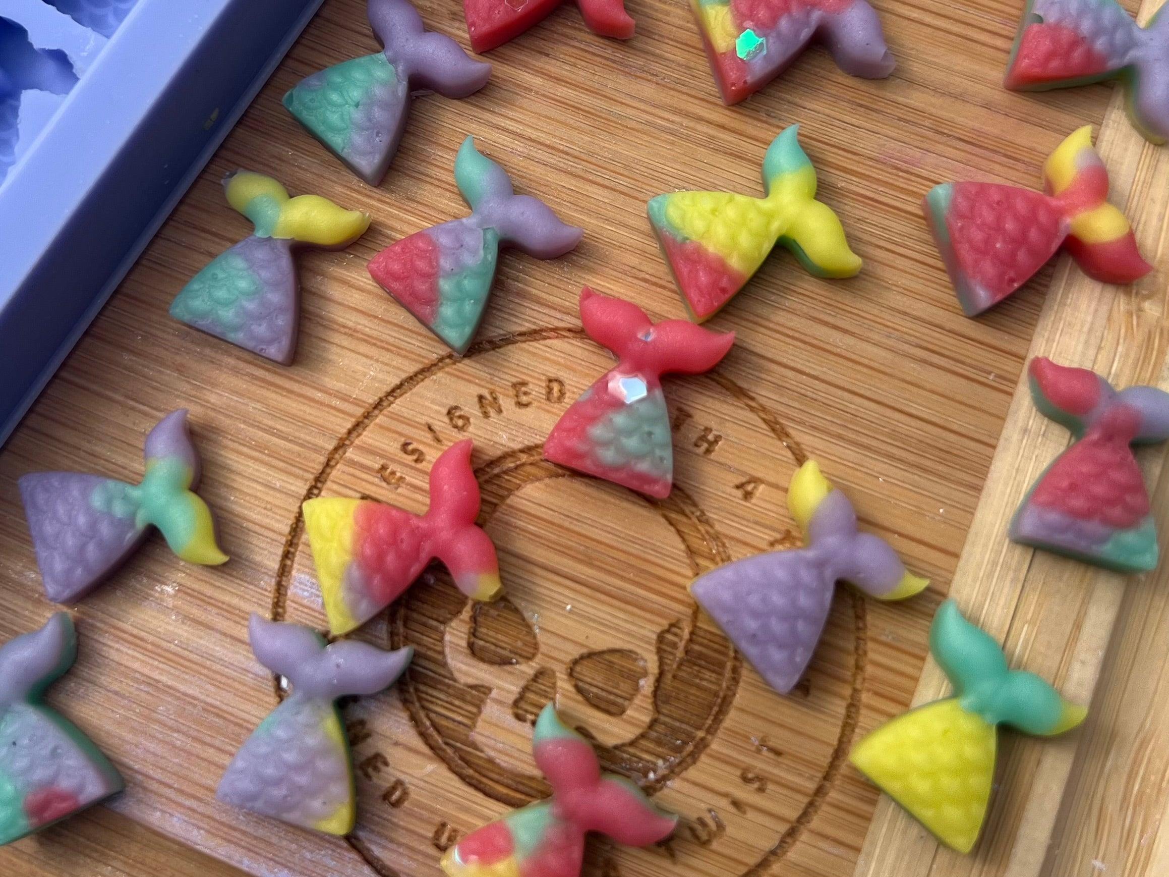 3D Mermaid Tail Scrape n Scoop Wax Silicone Mold - Designed with a Twist - Top quality silicone molds made in the UK.