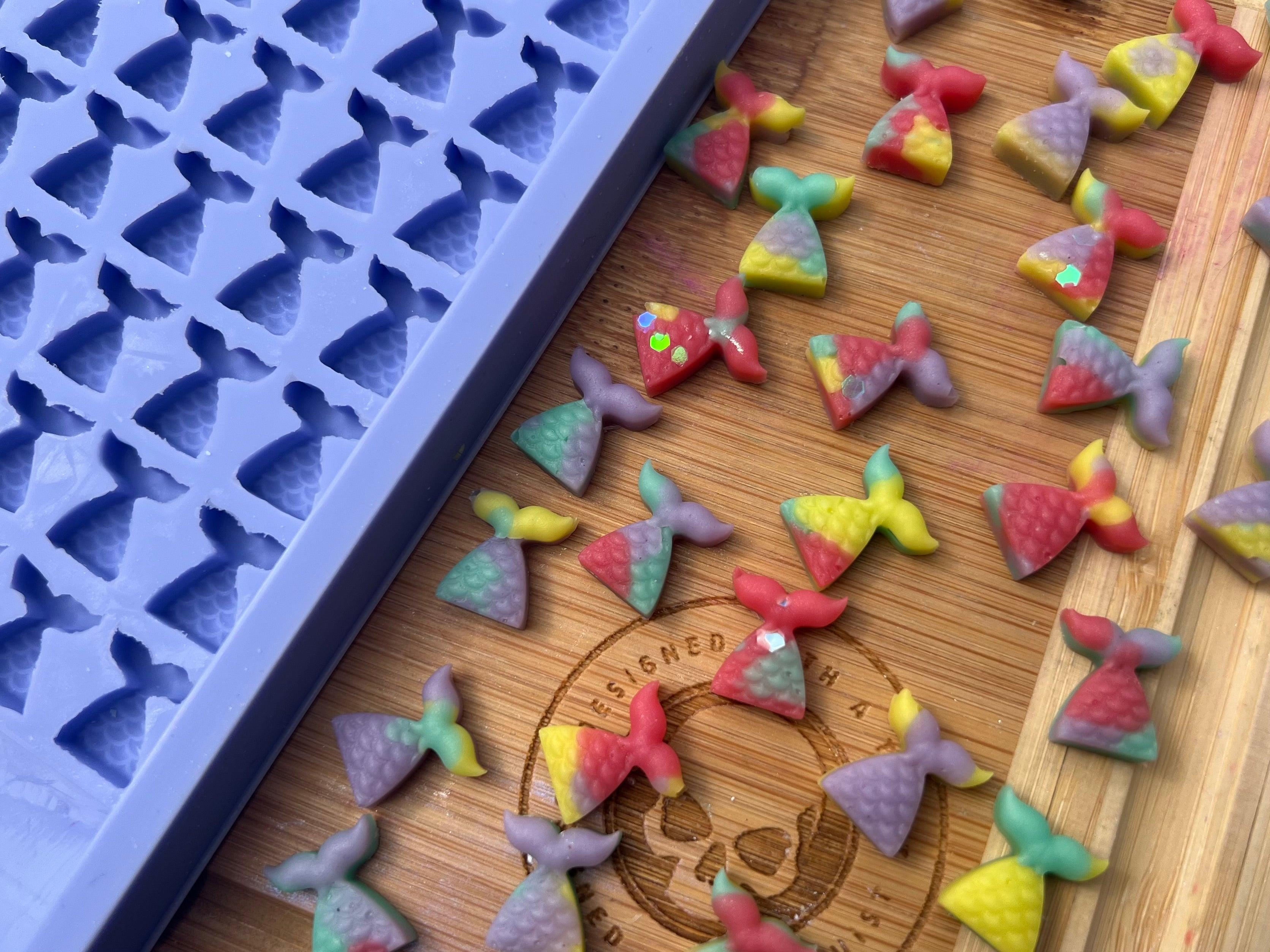 3D Mermaid Tail Scrape n Scoop Wax Silicone Mold - Designed with a Twist - Top quality silicone molds made in the UK.