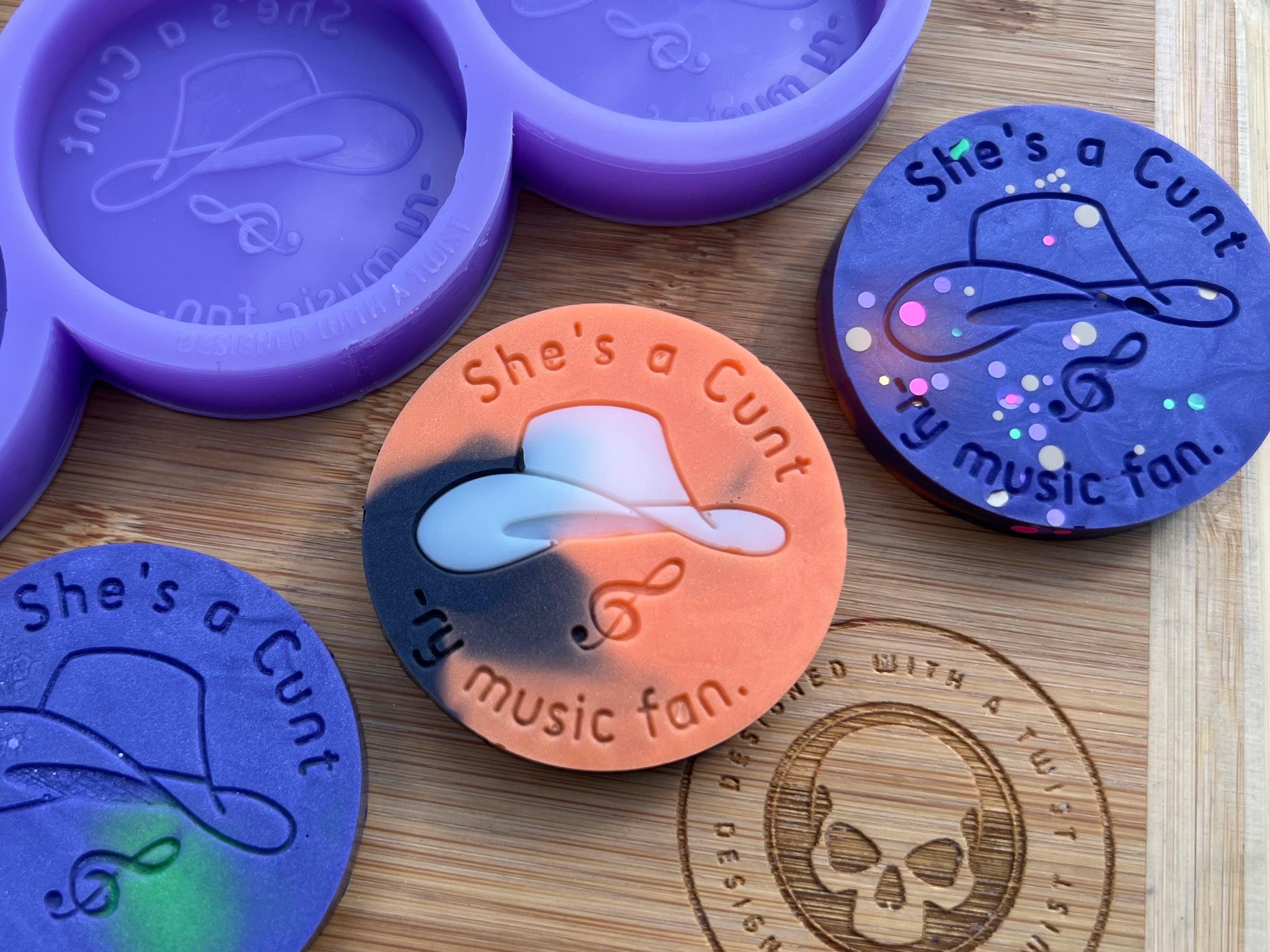 Cunt-ry Music Fan Wax Melt Silicone Mold - Designed with a Twist - Top quality silicone molds made in the UK.