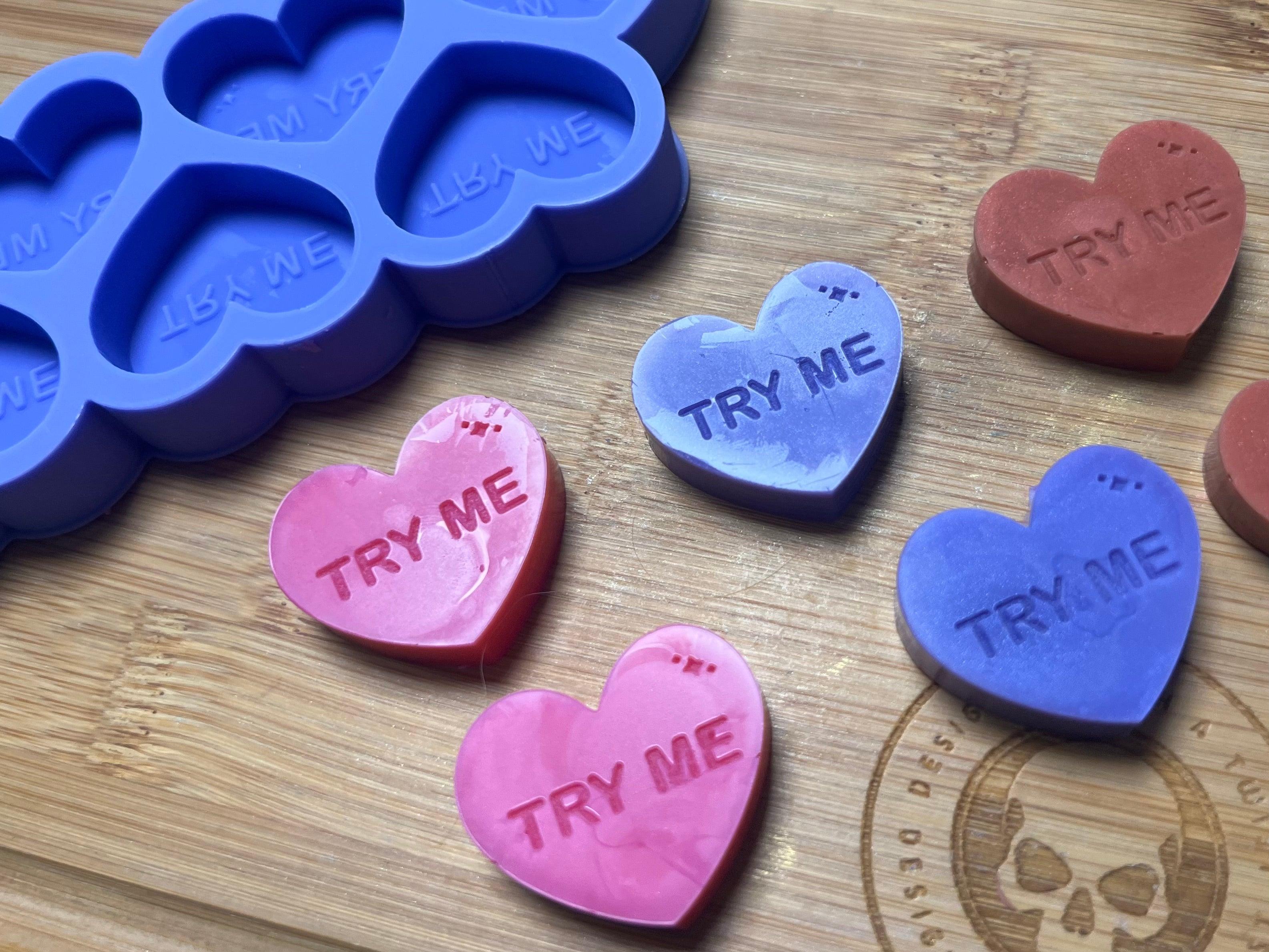 Mini Heart Sample Wax Melt Silicone Mold - Designed with a Twist - Top quality silicone molds made in the UK.