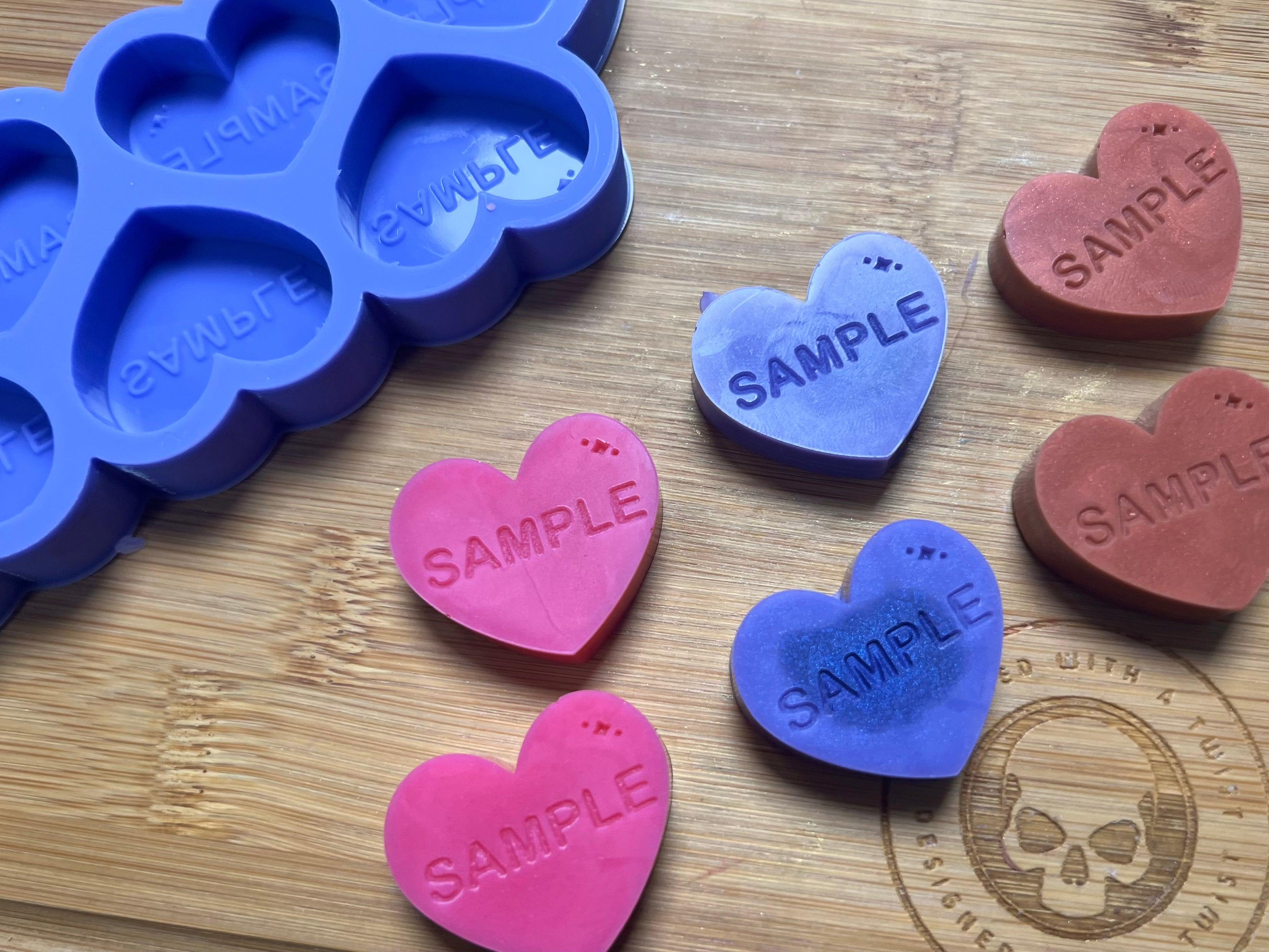 Mini Heart Sample Wax Melt Silicone Mold - Designed with a Twist - Top quality silicone molds made in the UK.