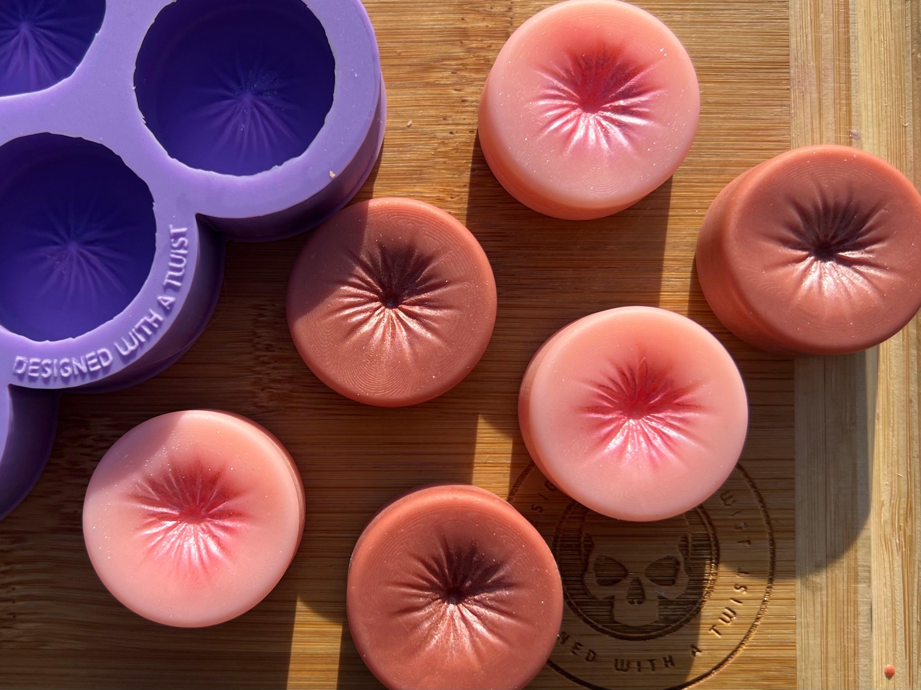 Mini Butt Hole Wax Melt Silicone Mold - Designed with a Twist - Top quality silicone molds made in the UK.