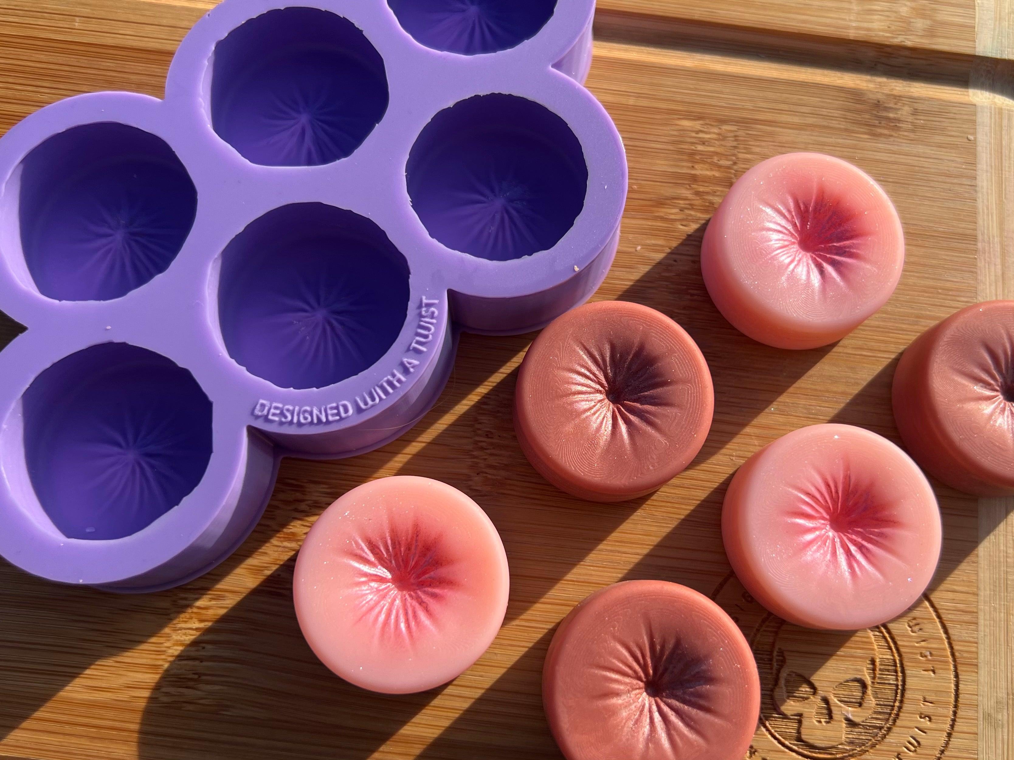 Mini Butt Hole Wax Melt Silicone Mold - Designed with a Twist - Top quality silicone molds made in the UK.