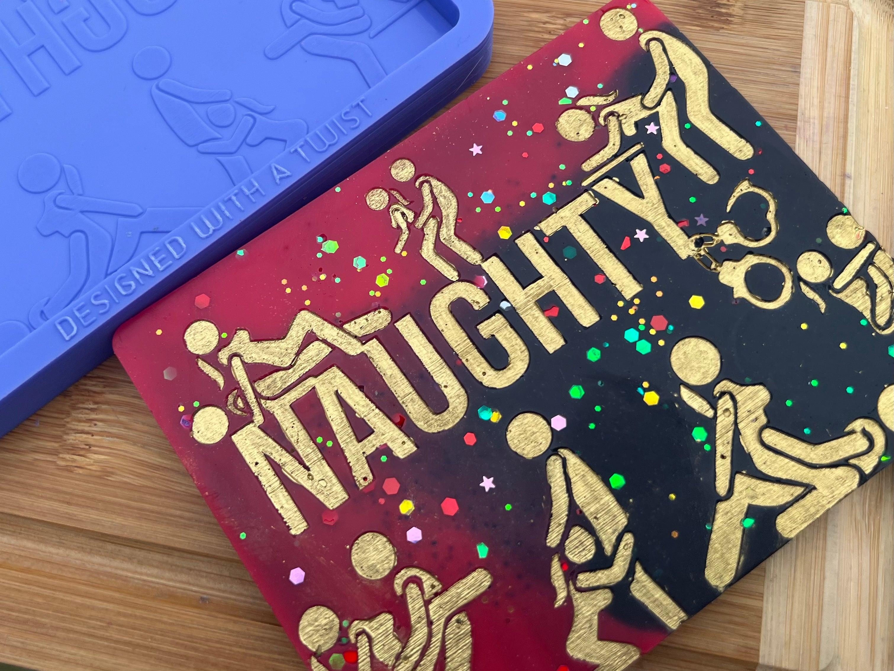 Naughty Mini Slab Silicone Mold - Designed with a Twist - Top quality silicone molds made in the UK.