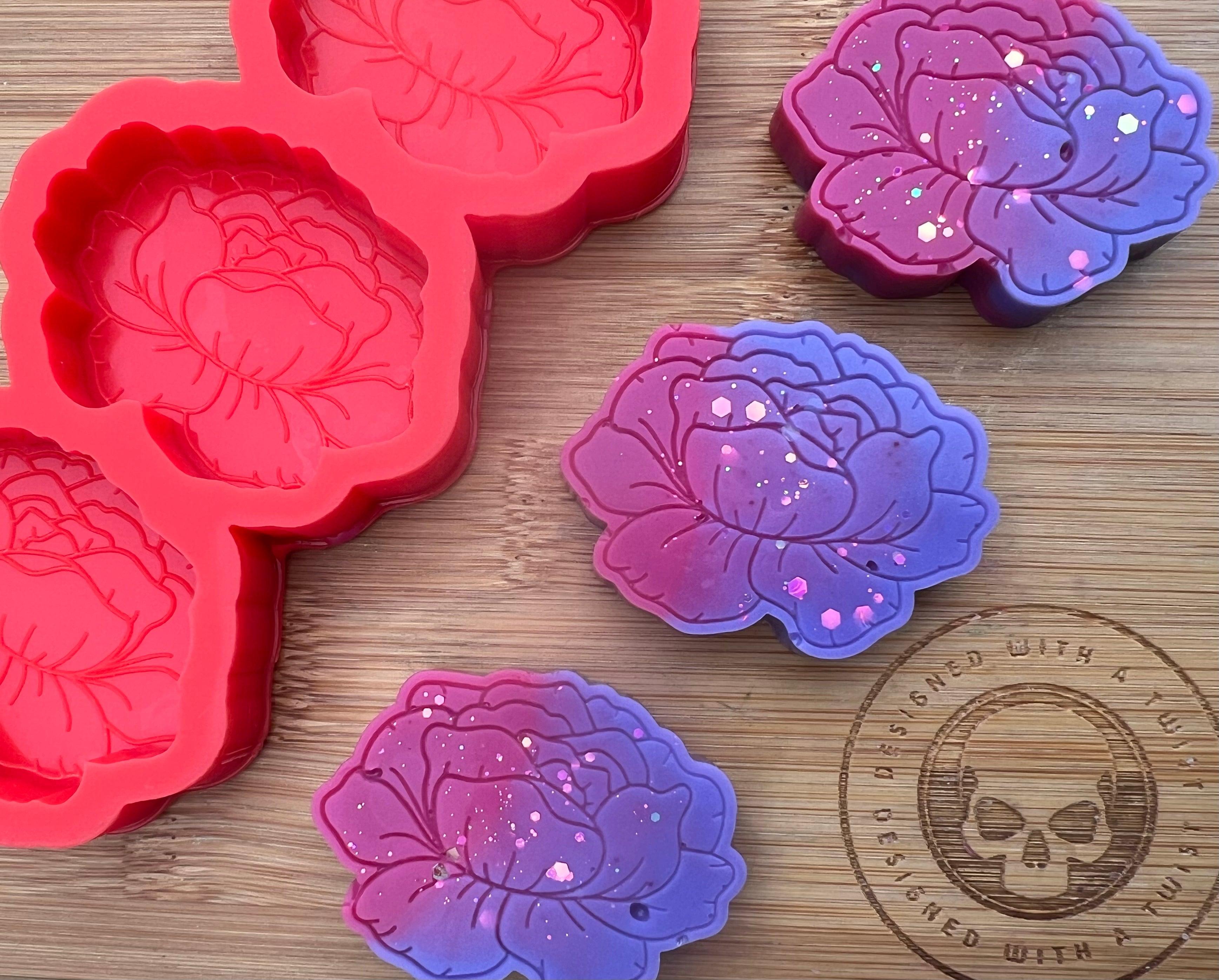 Carnation Flower Wax Melt Silicone Mold - Designed with a Twist - Top quality silicone molds made in the UK.
