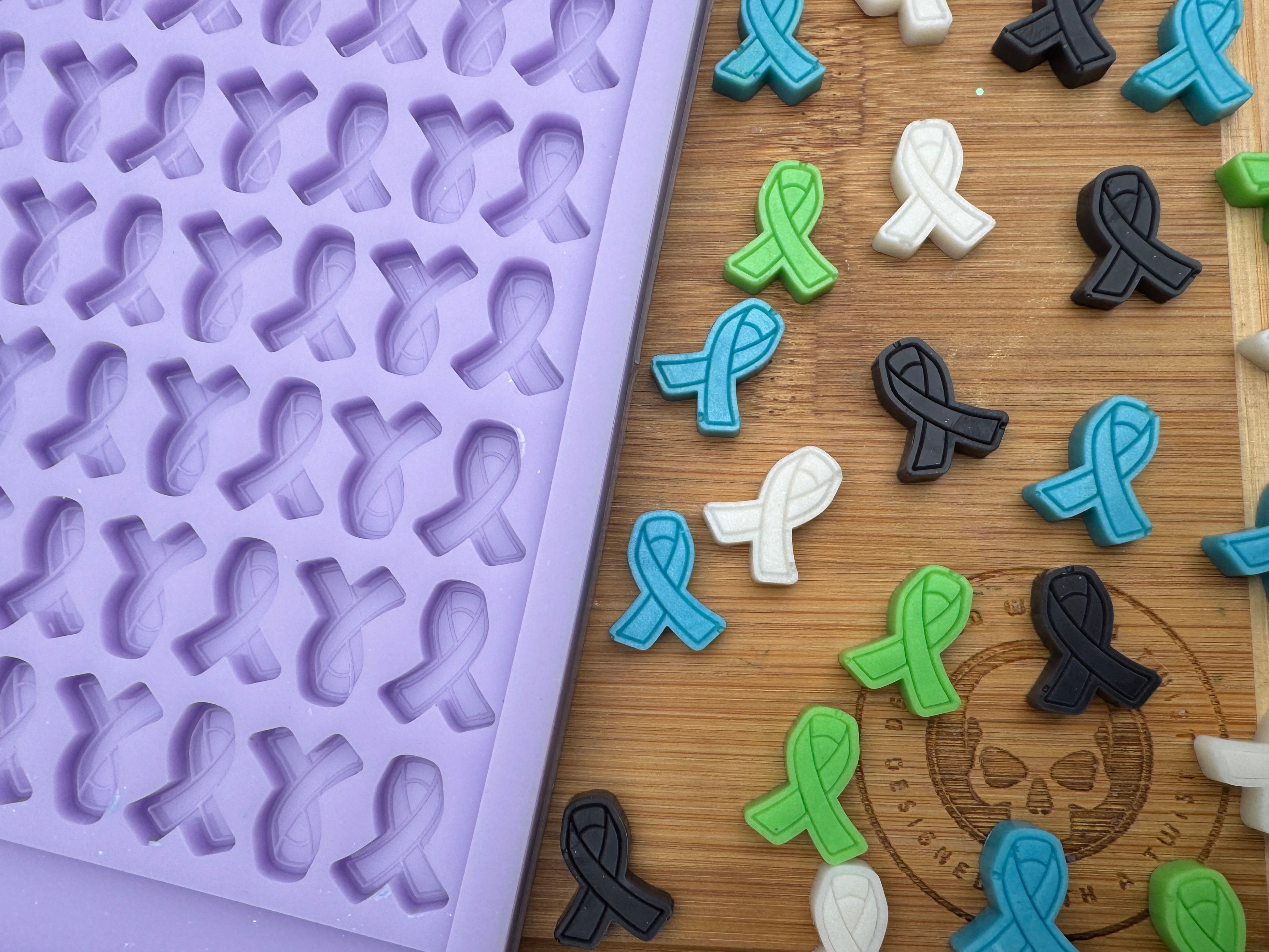 Awareness Ribbon Scrape n Scoop Silicone Mold
