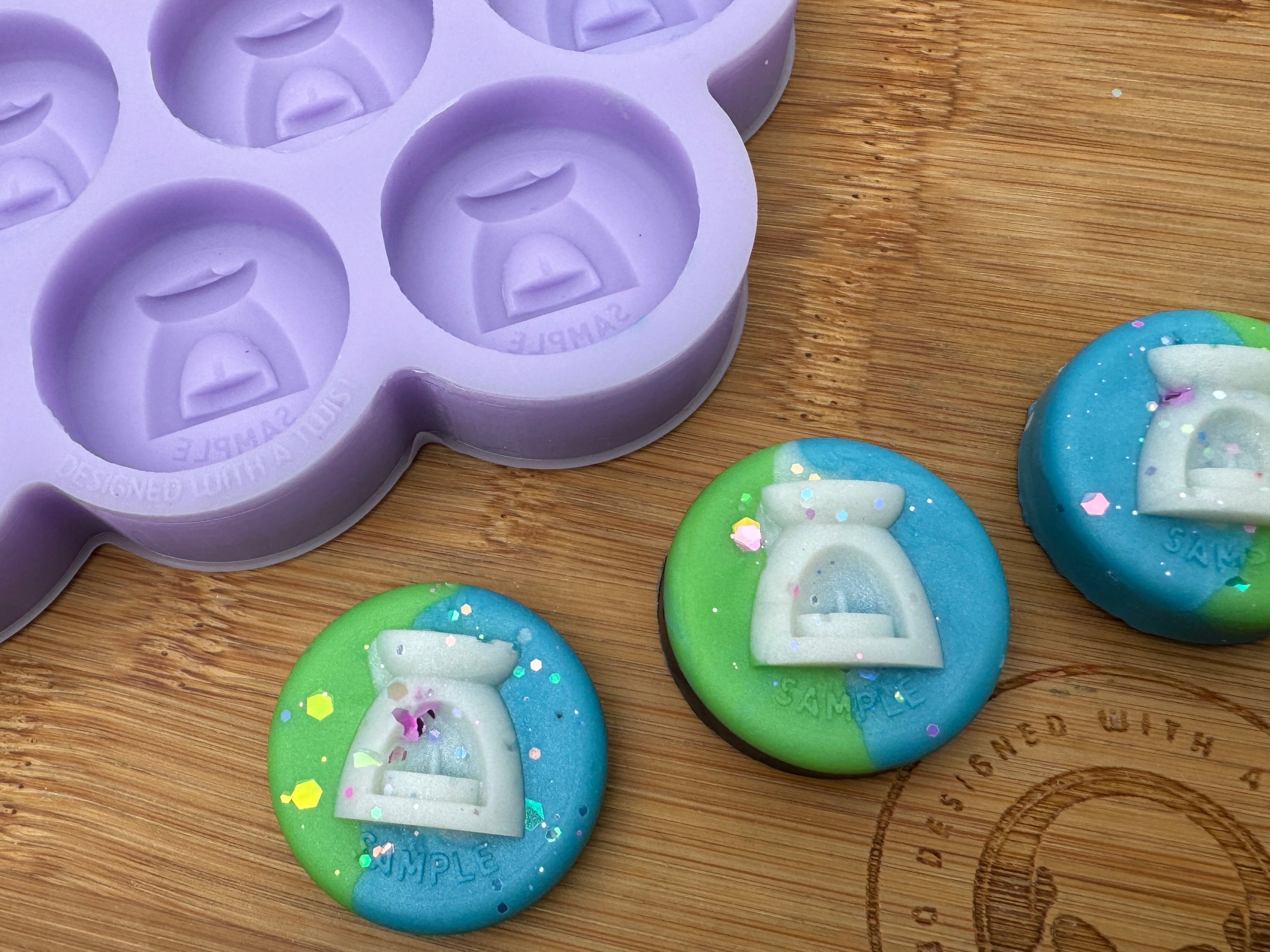Mini Round Sample Burner Silicone Mold