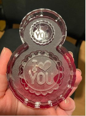 I Love You Token Earring Silicone Mold