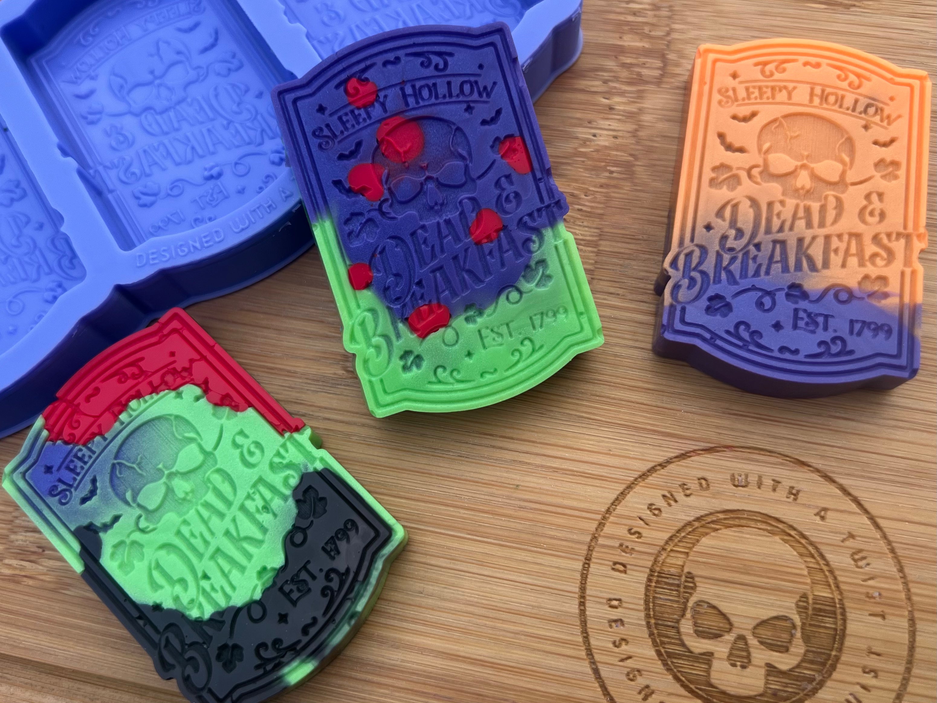 Dead & Breakfast Wax Melt Silicone Mold - Designed with a Twist - Top quality silicone molds made in the UK.