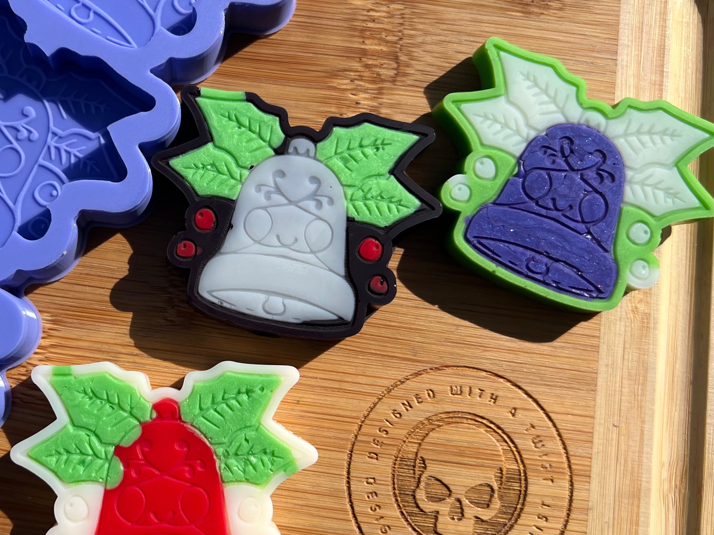 Jingle Bell Wax Melt Silicone Mold - Designed with a Twist - Top quality silicone molds made in the UK.