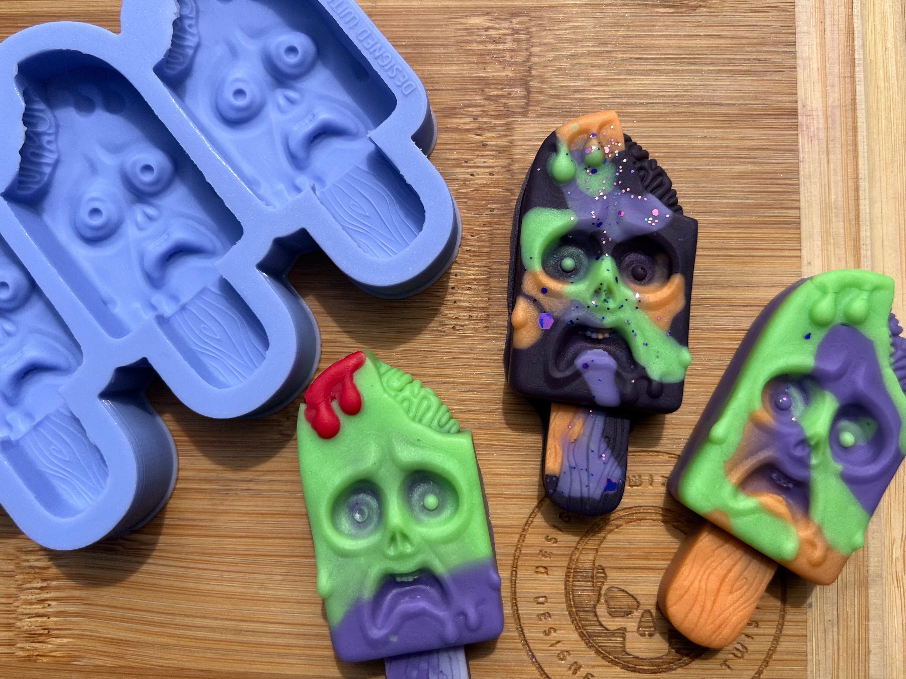 Zombie Lolly Wax Melt Silicone Mold - Designed with a Twist - Top quality silicone molds made in the UK.