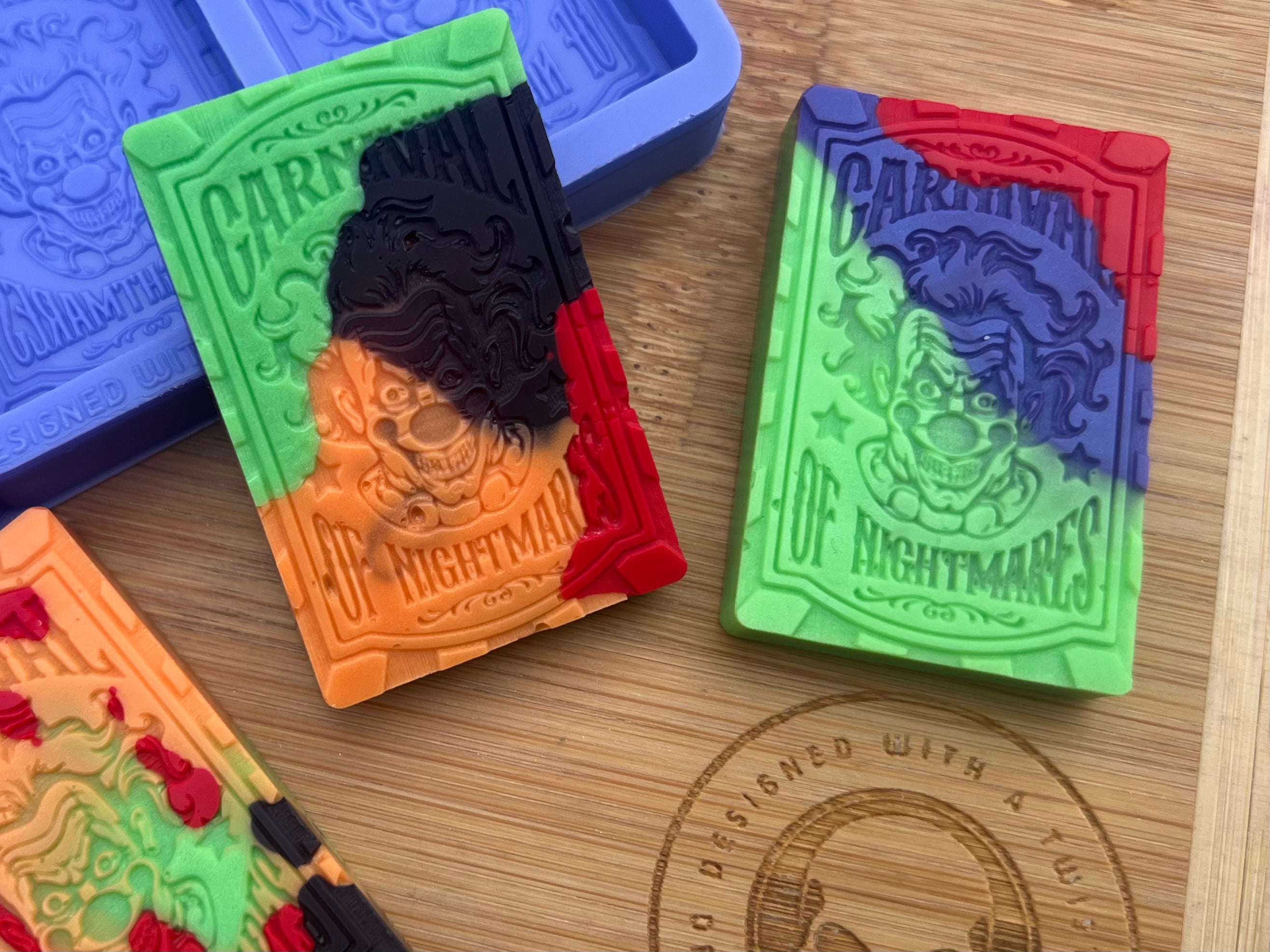 Carnival of Nightmares Wax Melt Silicone Mold - Designed with a Twist - Top quality silicone molds made in the UK.