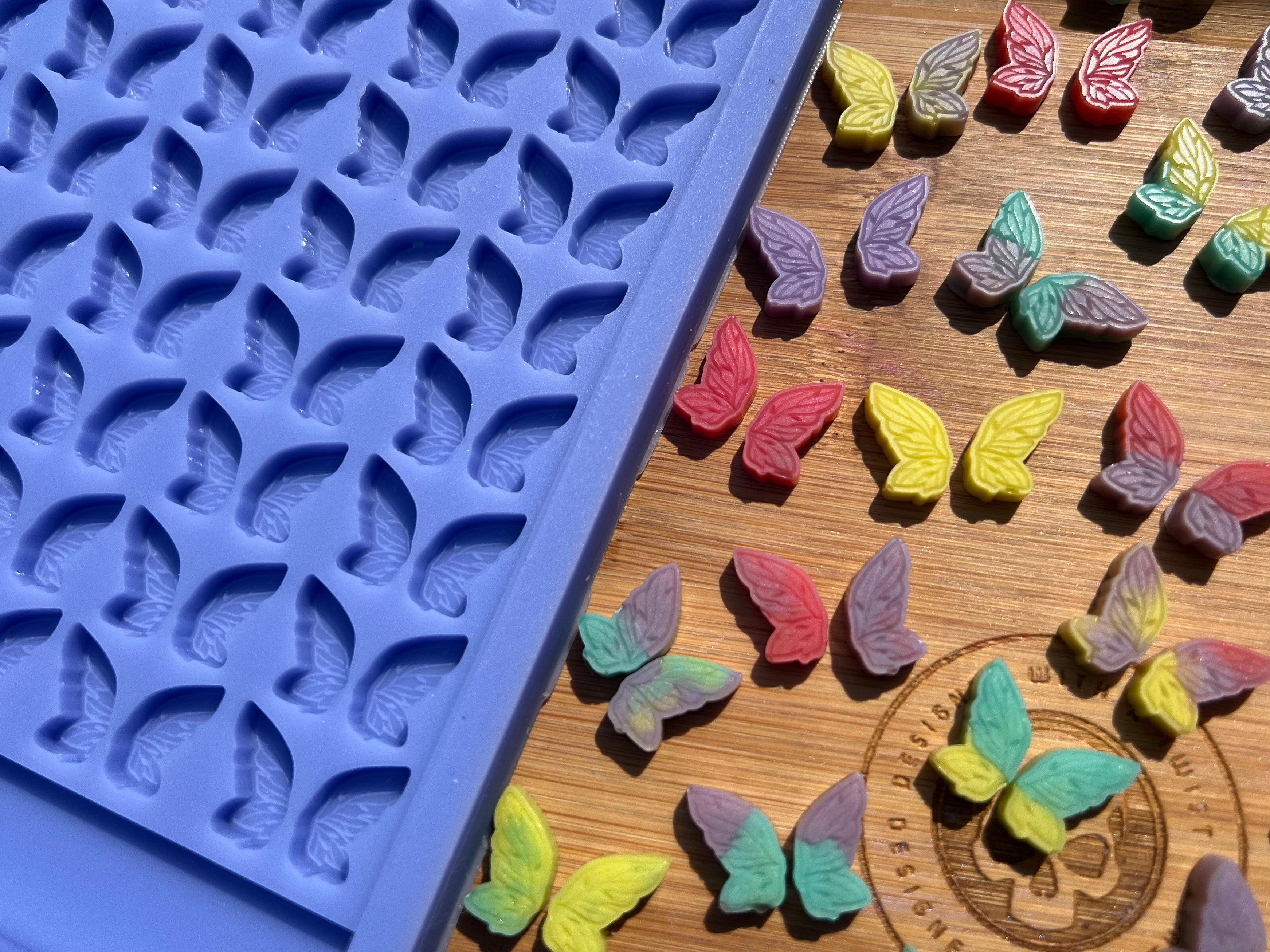 Fairy Wing Scrape n Scoop Wax Silicone Mold - Designed with a Twist - Top quality silicone molds made in the UK.
