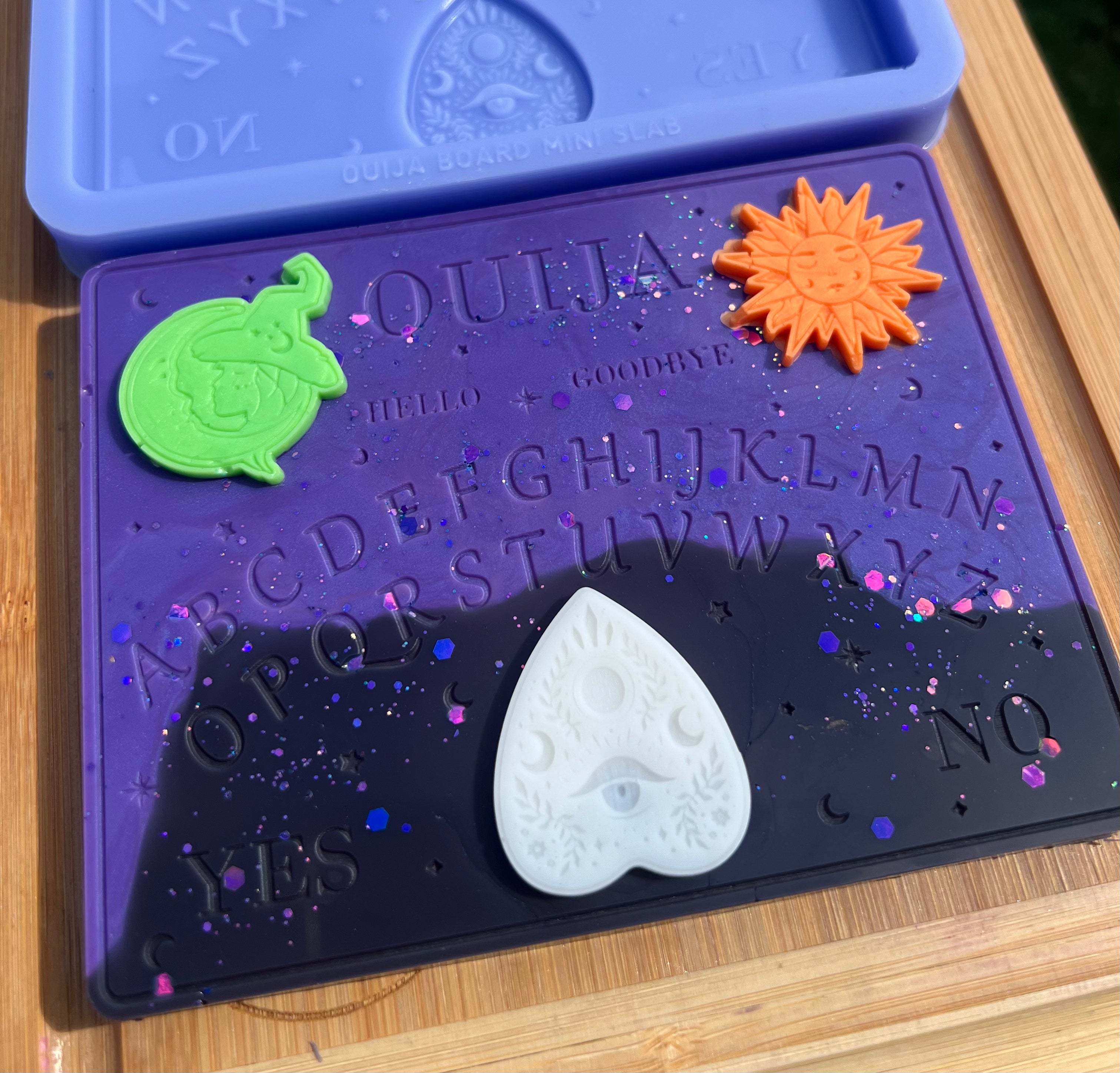 Ouija Board Slab Silicone Mold - Designed with a Twist - Top quality silicone molds made in the UK.