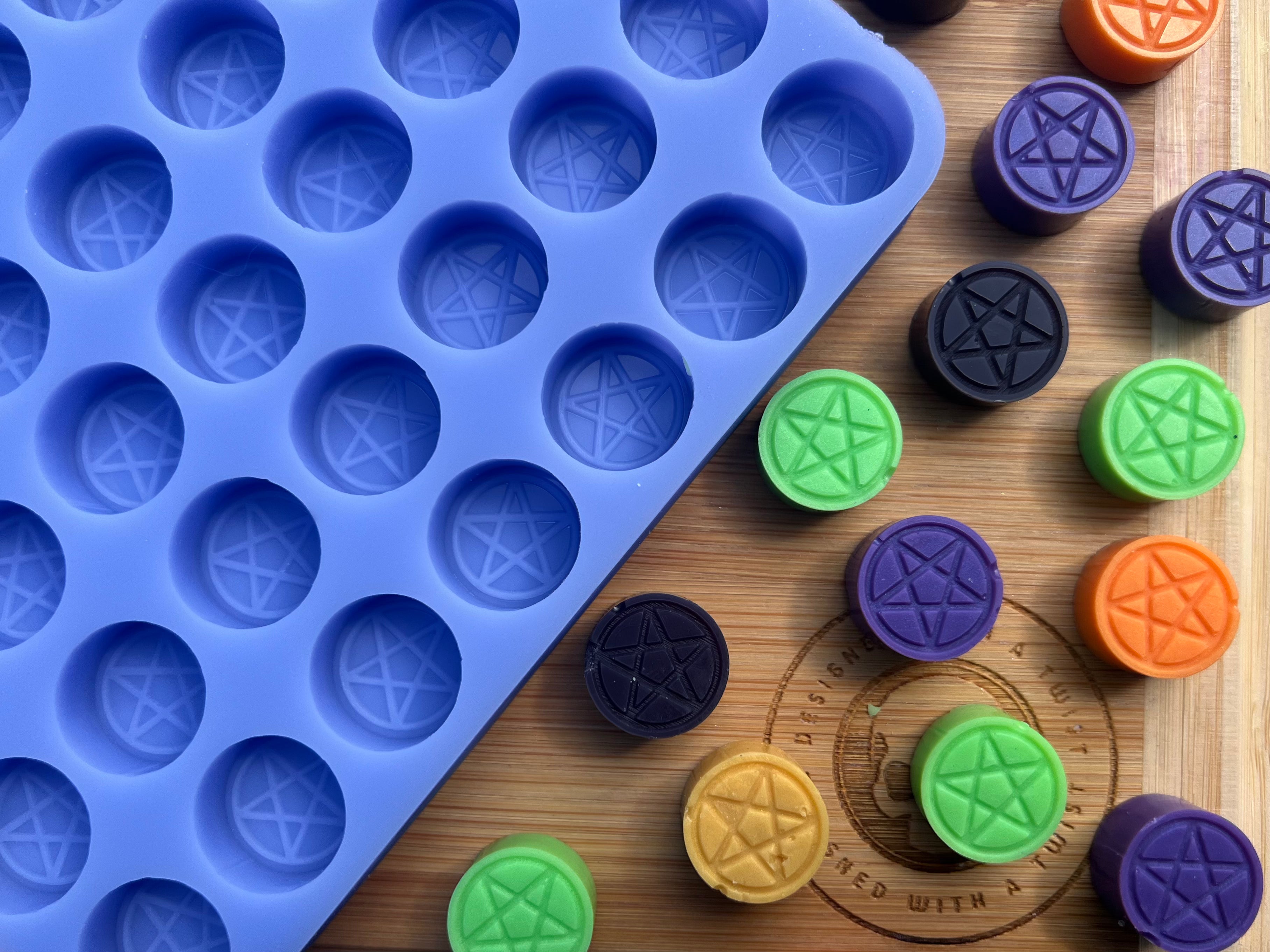 Pentagram Mini Melt Silicone Mold - Designed with a Twist - Top quality silicone molds made in the UK.