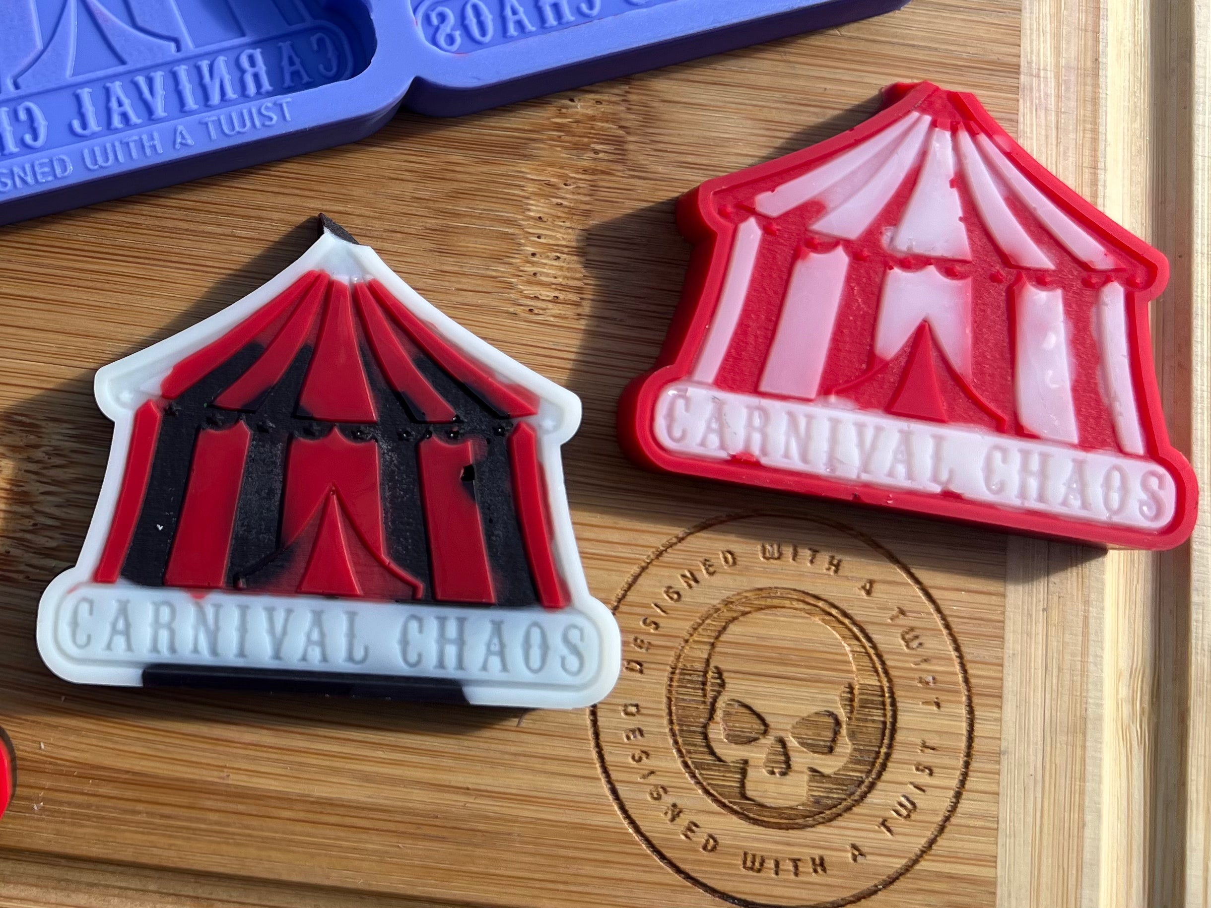 Carnival Chaos Wax Melt Silicone Mold - Designed with a Twist - Top quality silicone molds made in the UK.